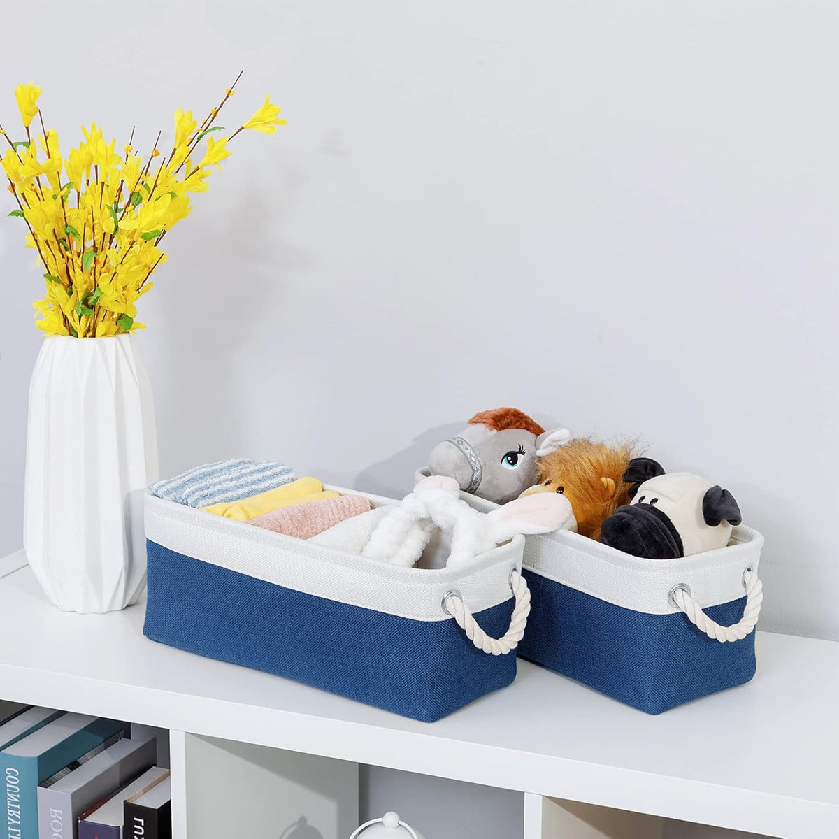 DULLEMELO Toilet Paper Storage Basket, Toilet Paper Basket for Back of Toilet, Bathroom Storage