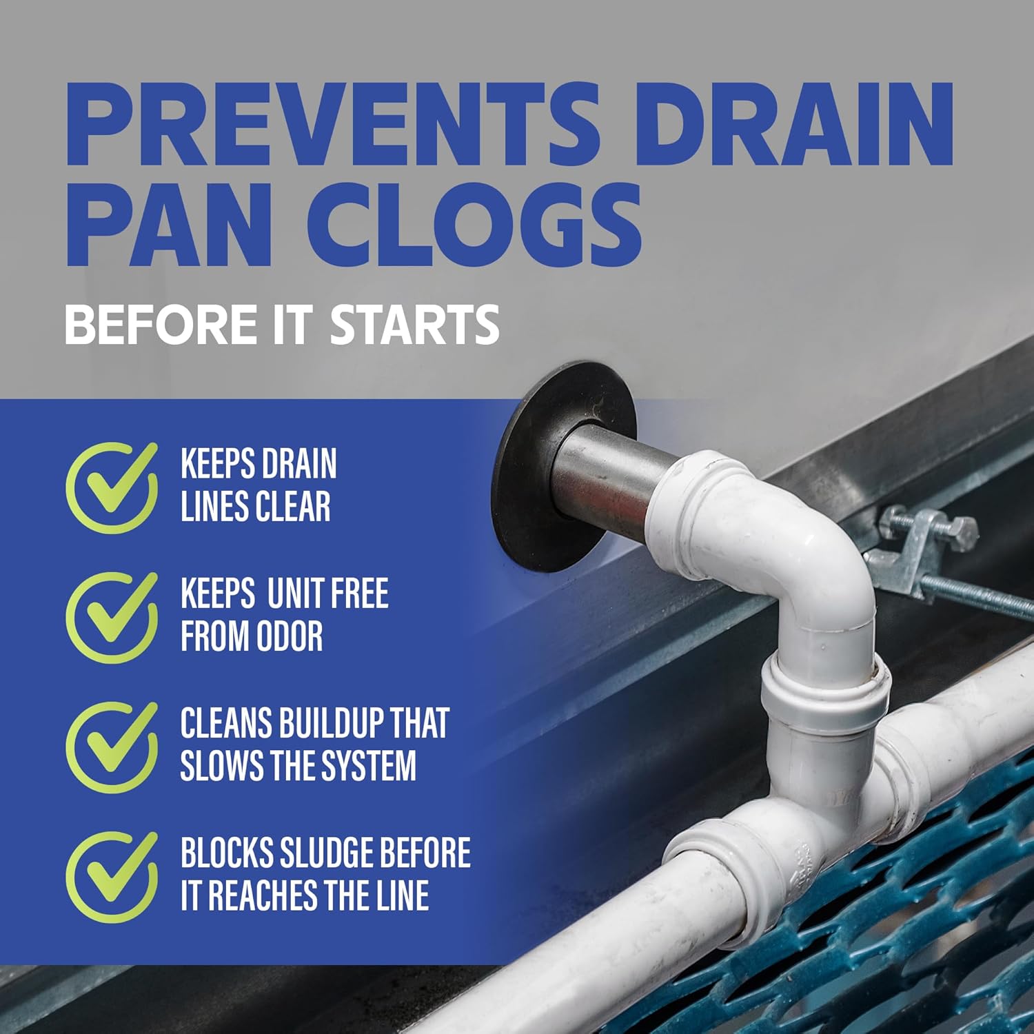 200 Tablets AC Drain Line Cleaner- No-Residue, Water-Soluble, Fast-Acting Pan Treatment for HVAC