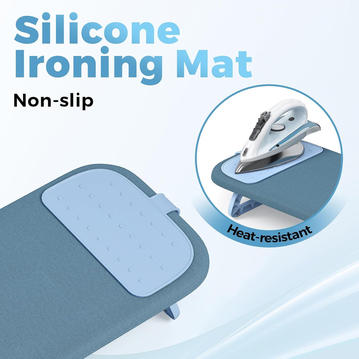 KINGBOARD Tabletop Ironing Board, Small Ironing Board with Iron Mat, Foldable Mini Iron Board, Easy