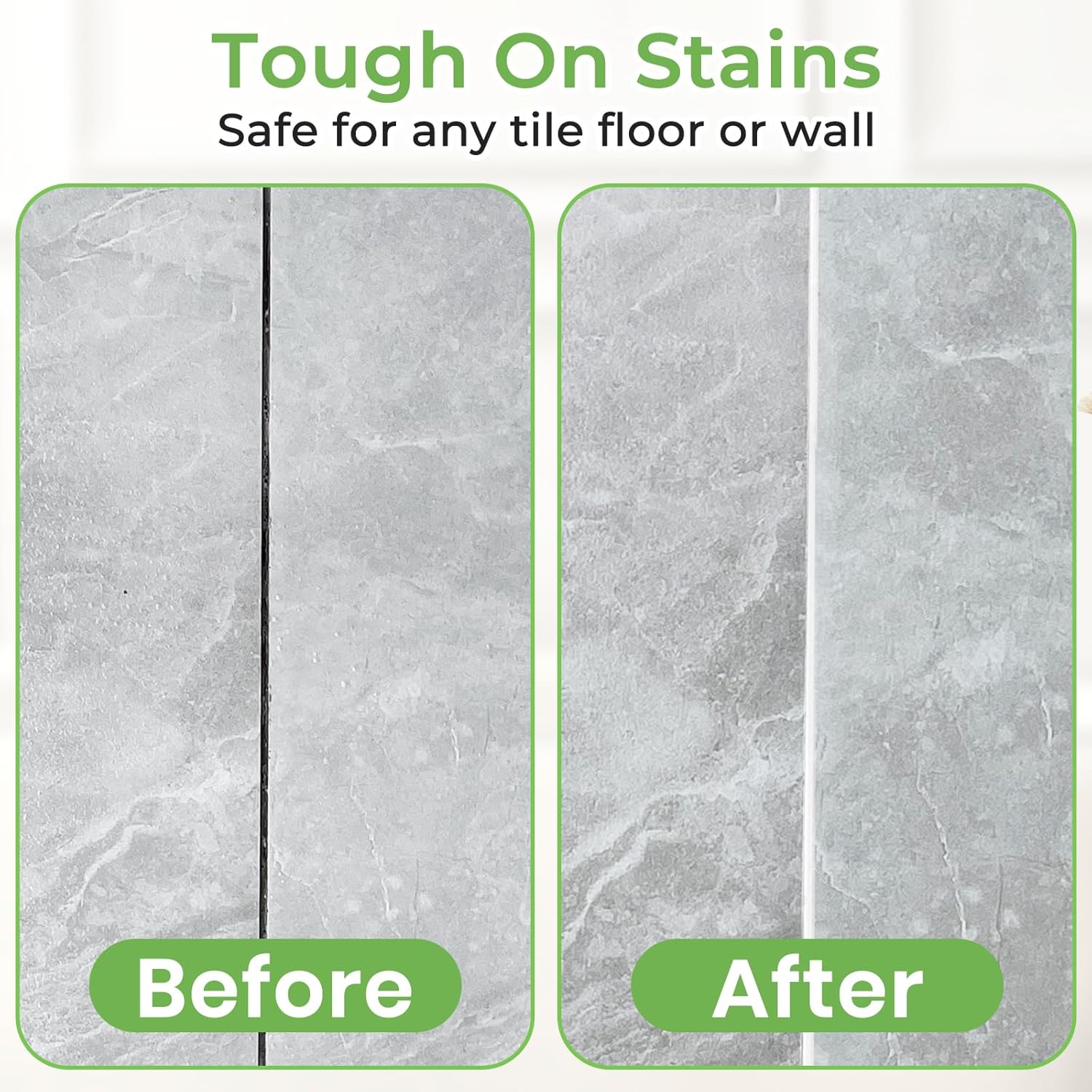 Grout Cleaner Brush with Long Handle, Floor Scrub Brush for Shower Tile, Bathroom Crevice Cleaning