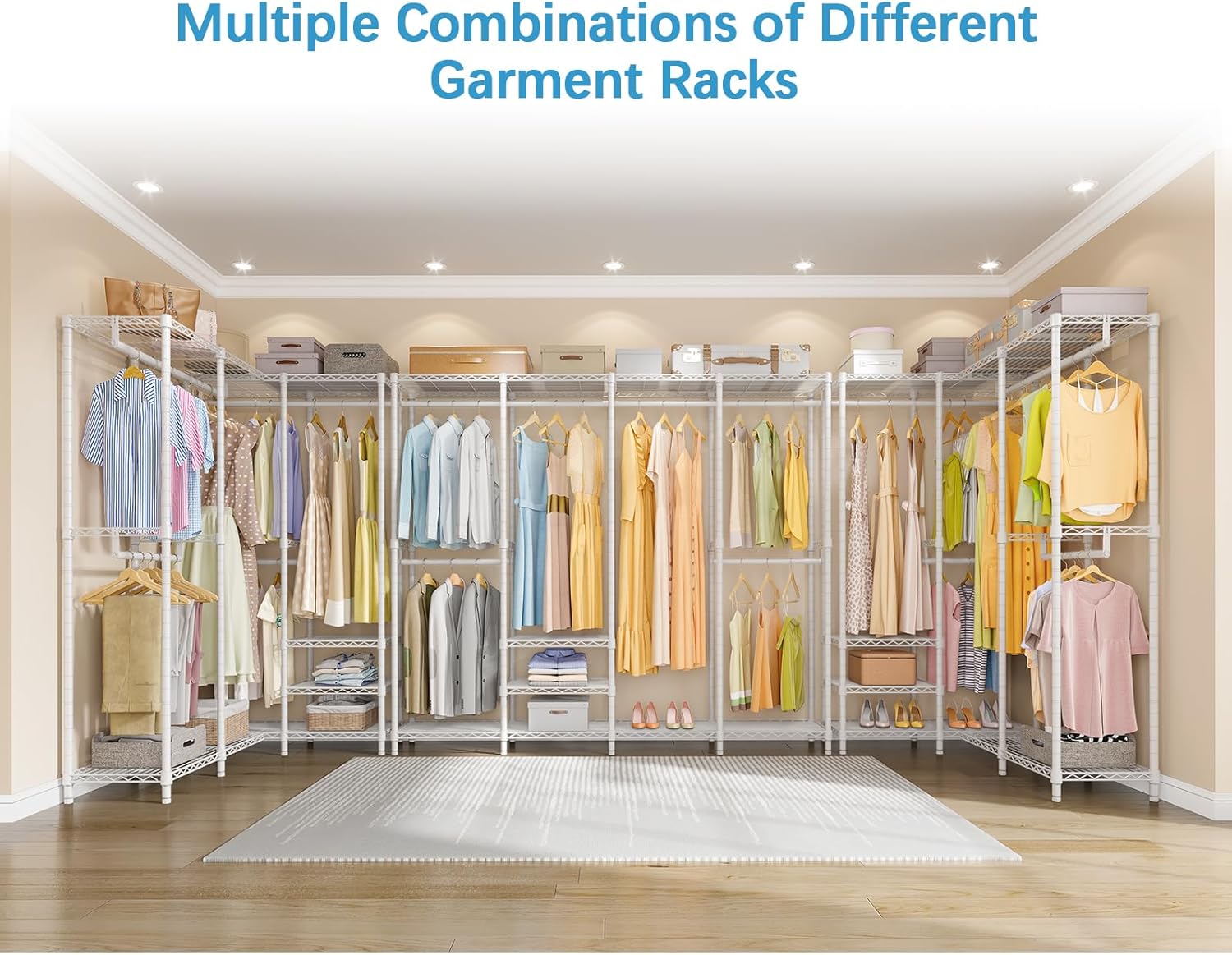 VIPEK V40 Wire Garment Rack Heavy Duty Clothes Racks for Hanging Clothes, Multi-Functional Bedroom