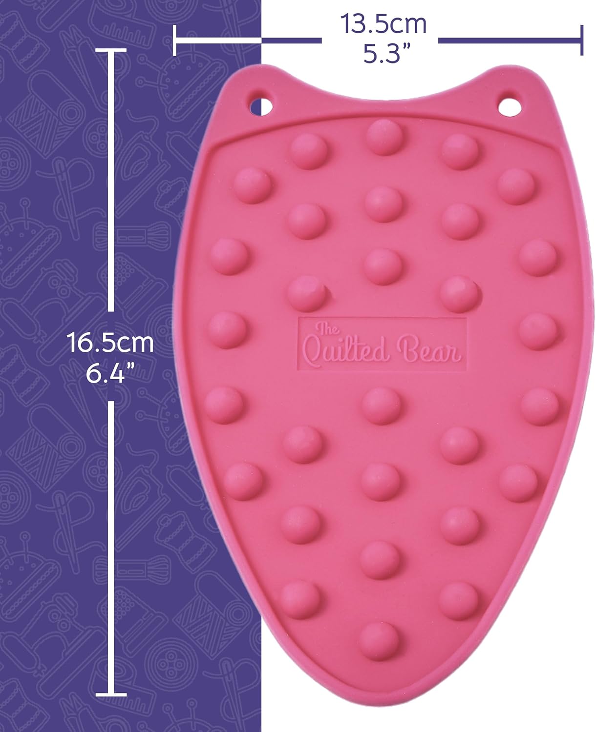 The Quilted Bear Mini Iron Rest - Silicone Heat Resistant Mat for Stress-Free Crafting, Sewing &