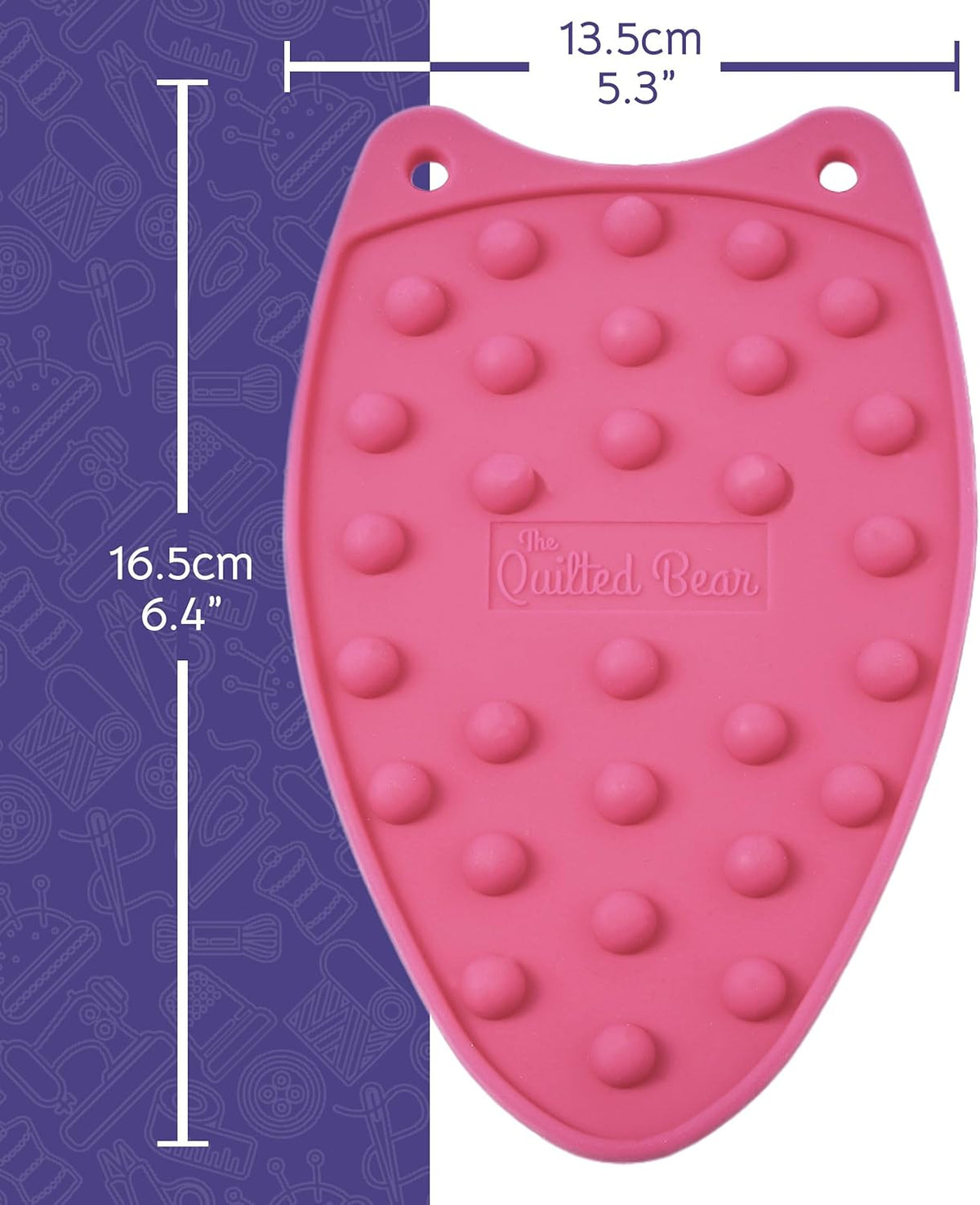 The Quilted Bear Mini Iron Rest - Silicone Heat Resistant Mat for Stress-Free Crafting, Sewing &
