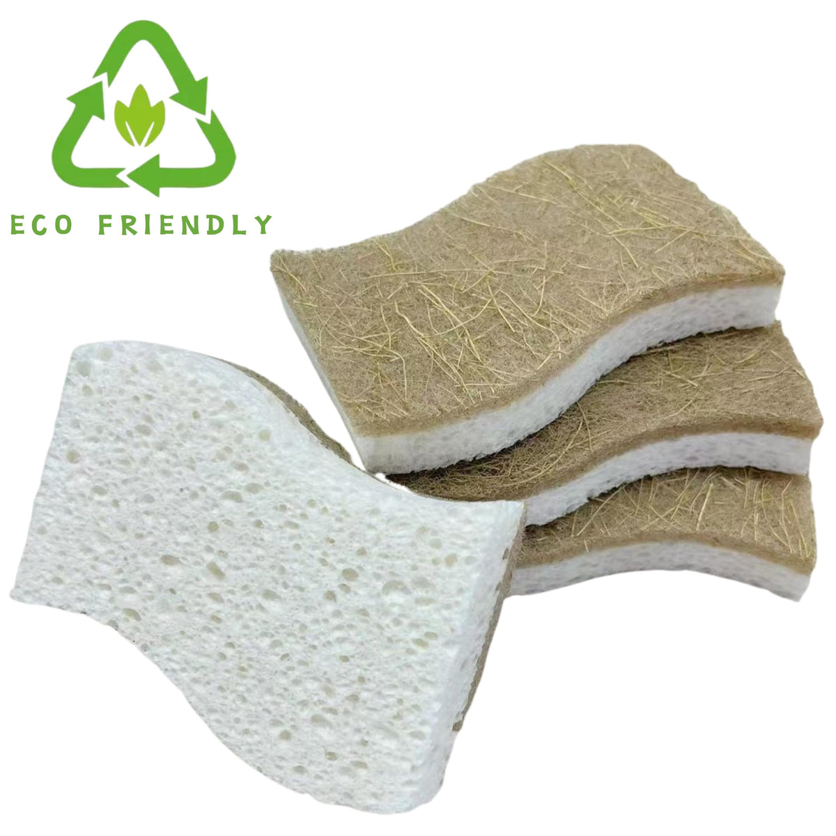 UCCO Eco Friendly Biodegradable Kitchen Sponges 12 Pack – Natural Compostable Cellulose with