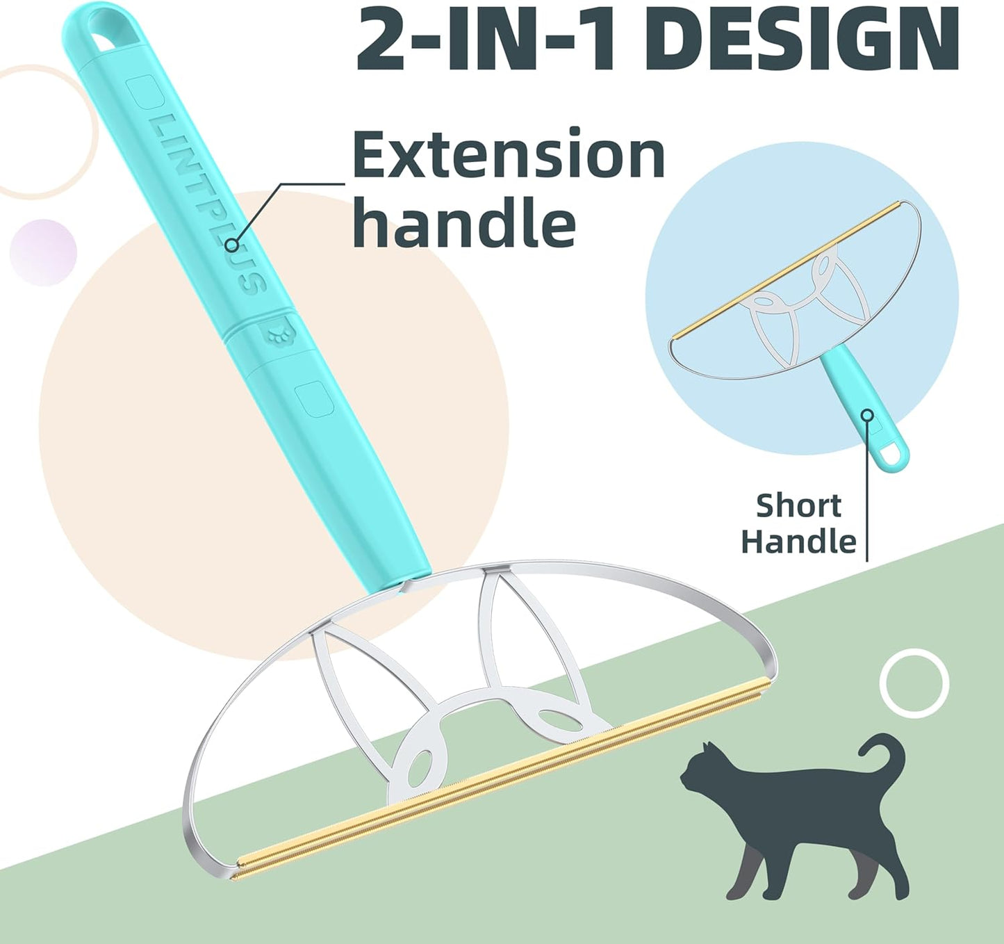 Flex MAX & Pro Pet Hair Remover Kit by LINTPLUS - Dog & Cat Hair Removal Tool for Furniture