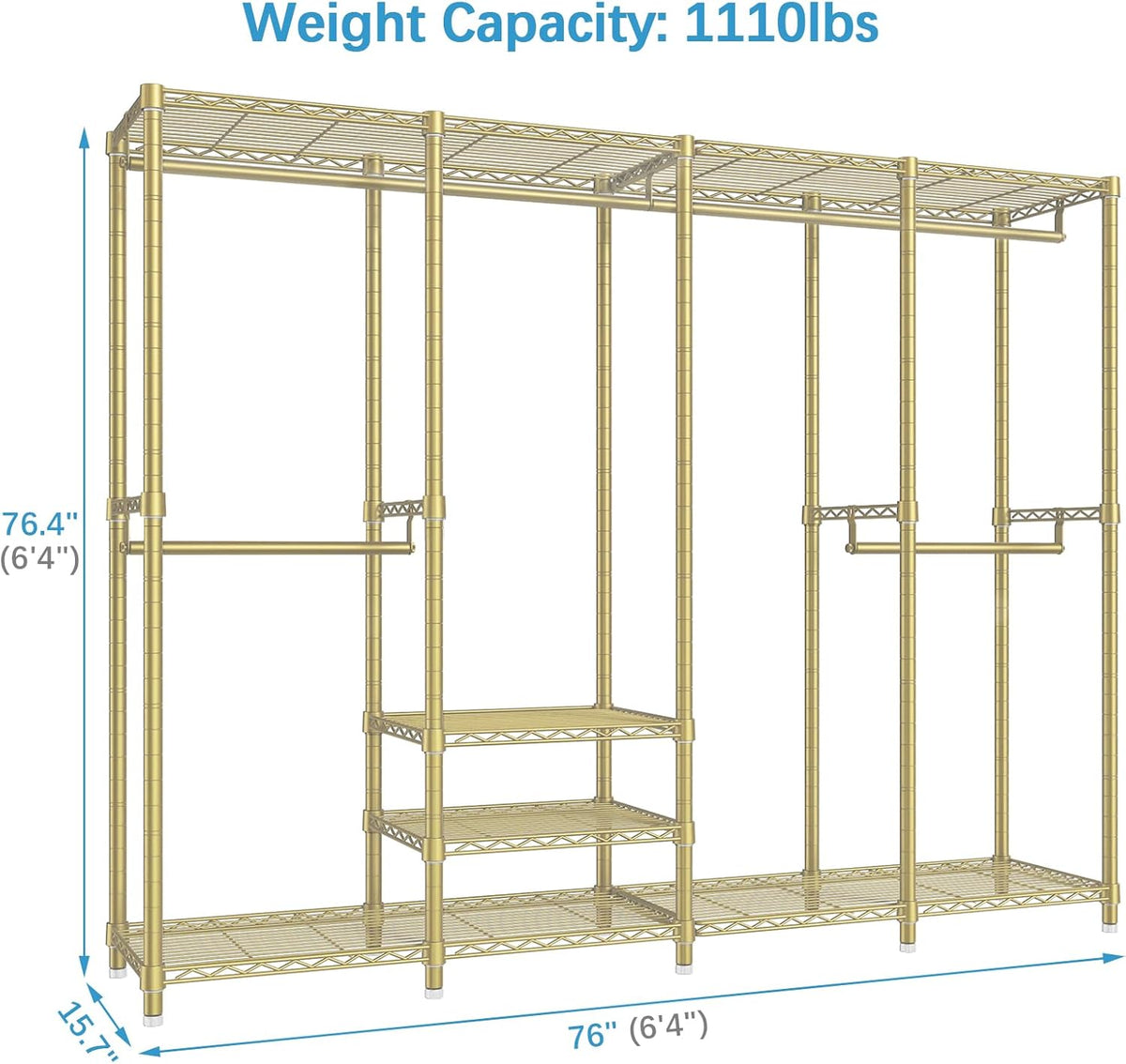VIPEK V40 Wire Garment Rack Heavy Duty Clothes Racks for Hanging Clothes, Multi-Functional Metal