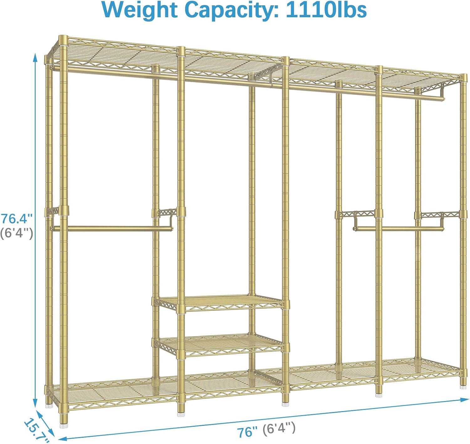 VIPEK V40 Wire Garment Rack Heavy Duty Clothes Racks for Hanging Clothes, Multi-Functional Metal