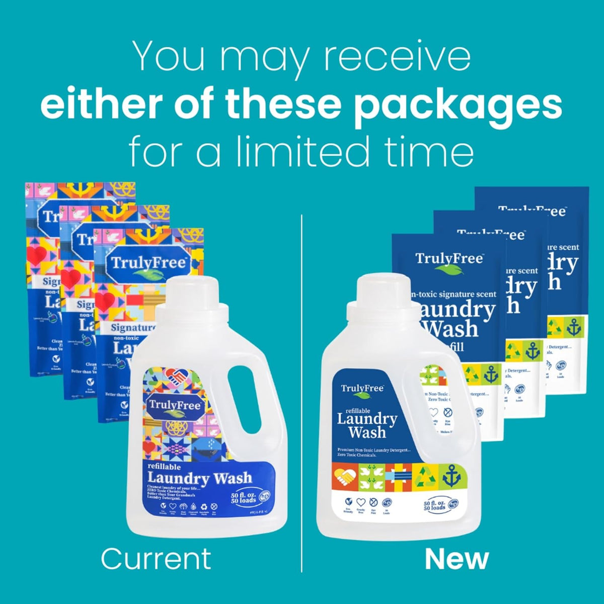 Truly Free Natural Laundry Detergent for Sensitive Skin | Eco Friendly, Plant Based, Baby Clothes