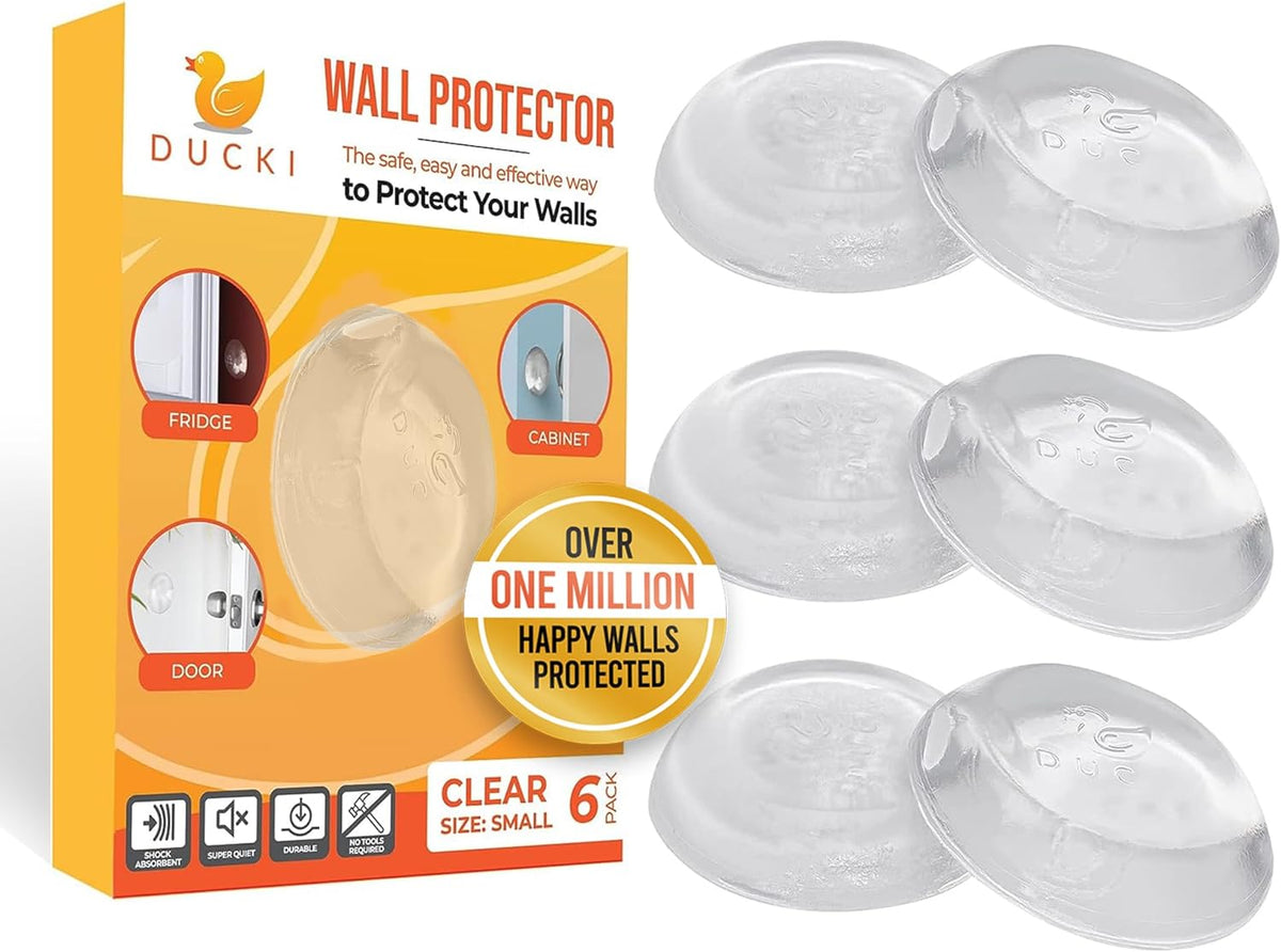 Ducki Door Stop Wall Protector | Self Adhesive Door Knob Wall Protectors from Door Knobs | Rubber