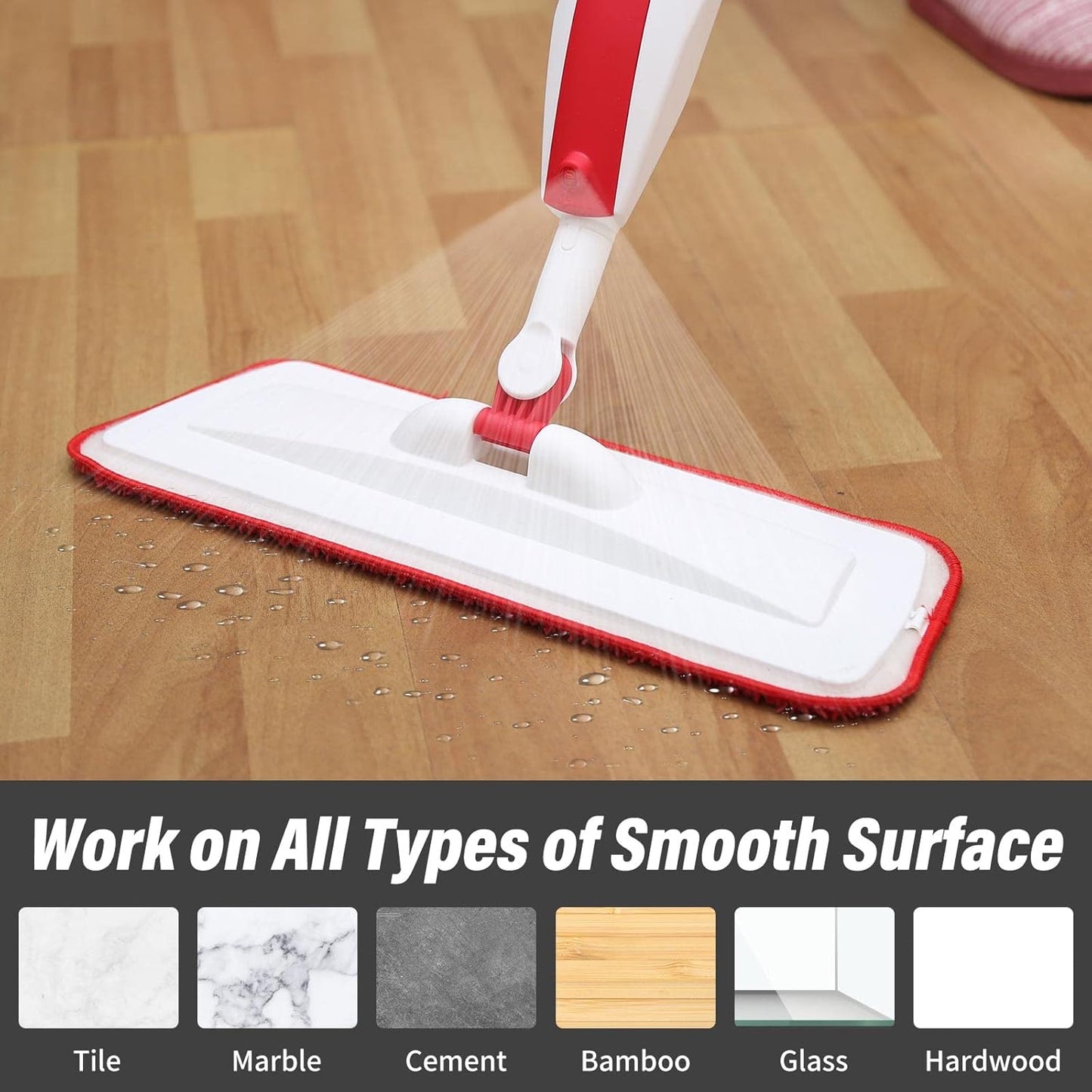 16.5 inch Mop Pads Refills, 3 Pack Microfiber Reusable Replacement Mop Pads Flat Replacements Heads