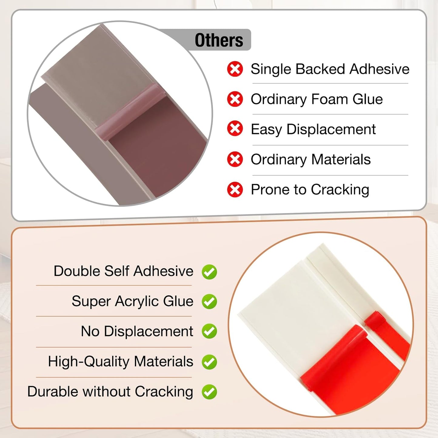 Floor Transition Strip Self Adhesive Vinyl Door Threshold for Doorways Carpet Edging Trim Overlap