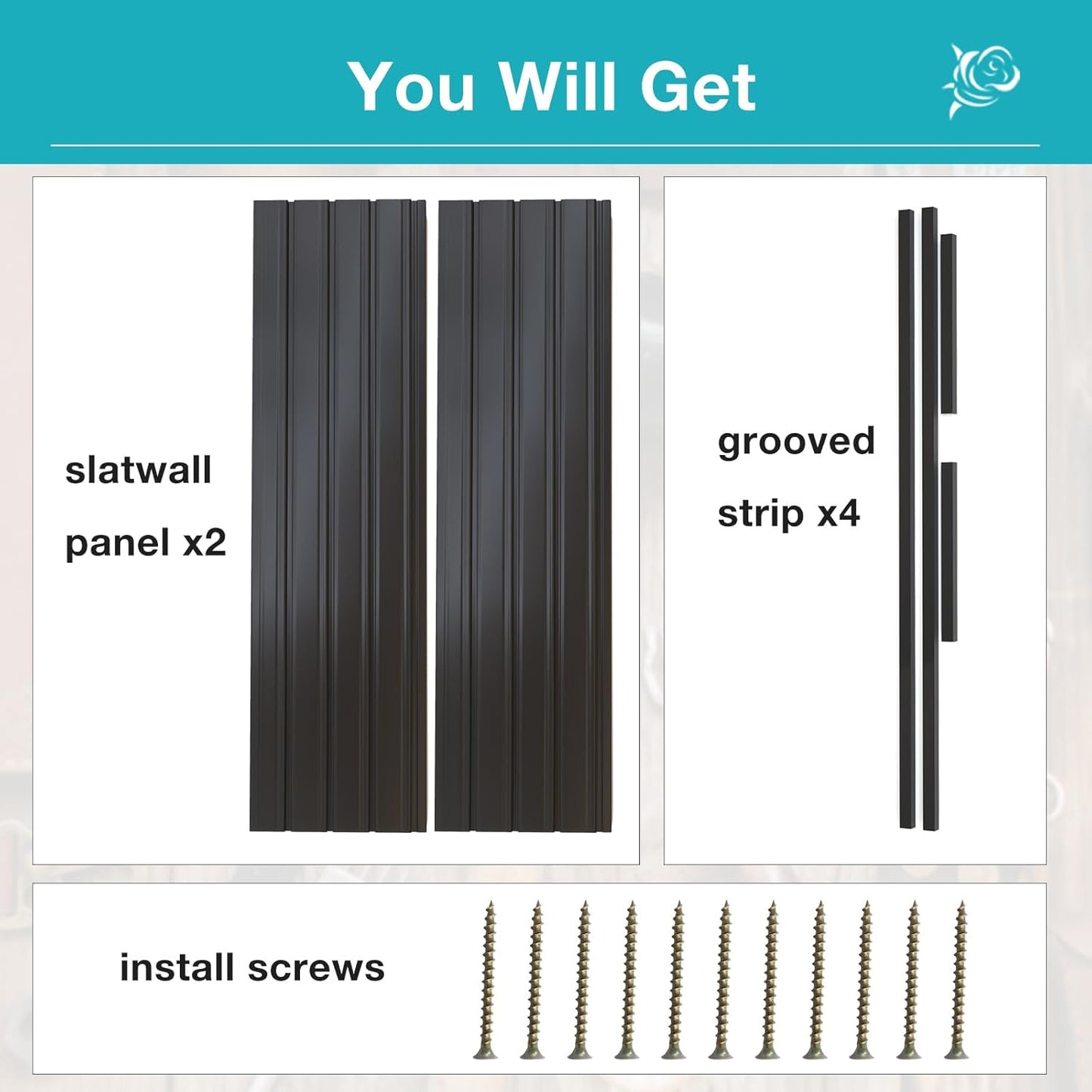 NeatiEase Slatwall Panel Wall Storage Systems, 2 x 4ft Slat Wall Paneling Garage Wall Organizer