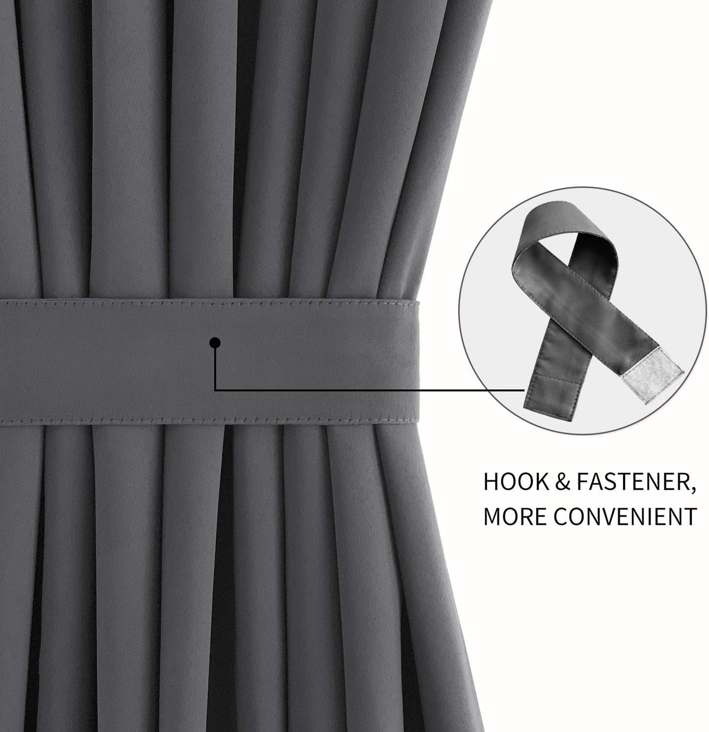 DWCN French Door Curtains – Rod Pocket Thermal Blackout Curtain for Doors with Glass Window