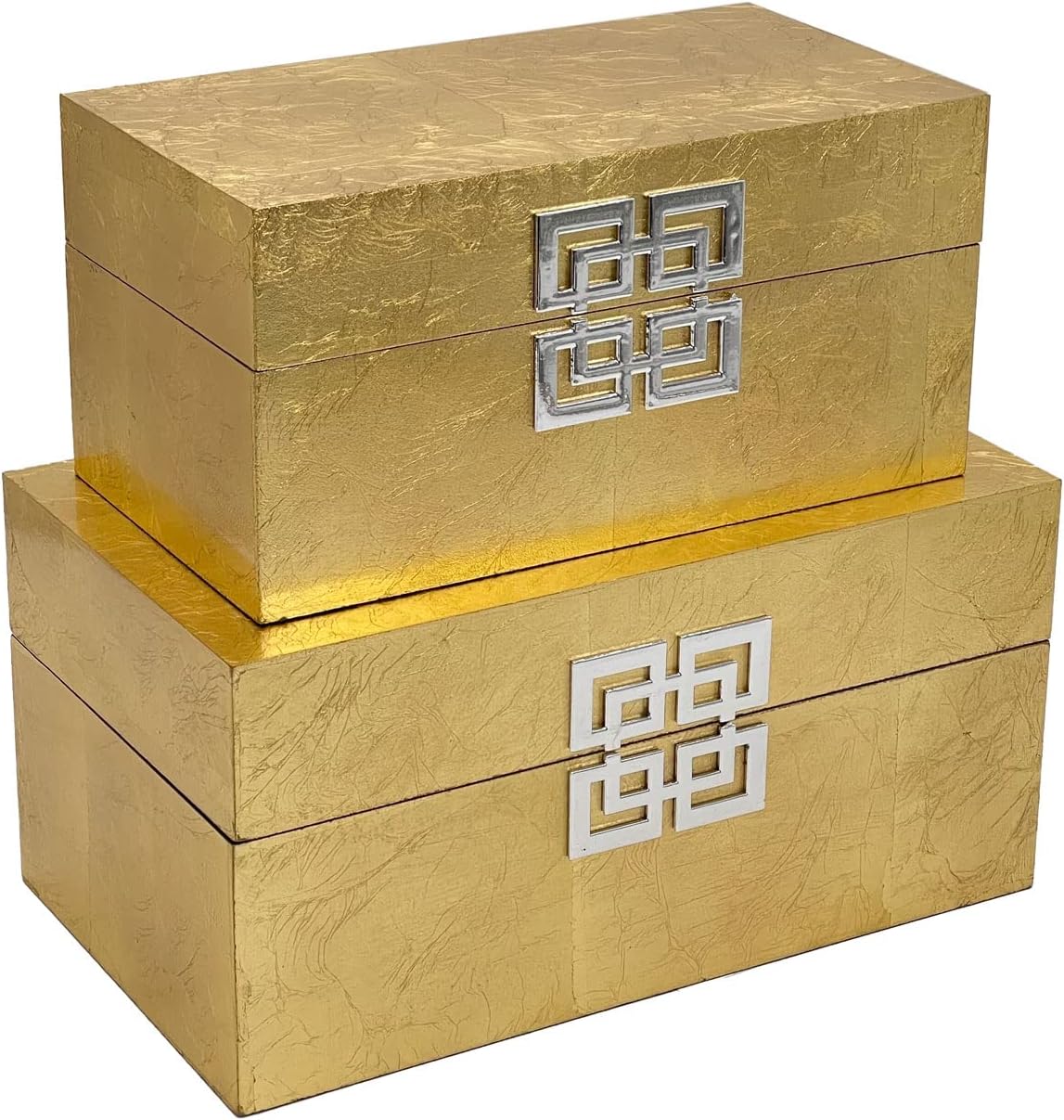 Galt International Storage Box Set Decorative Storage Box w/Hinged Lid Classic Design Wood Decor