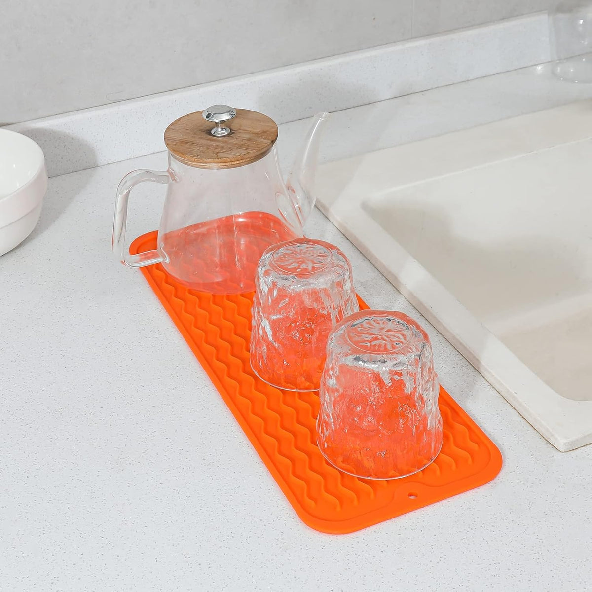Silicone Dish Drying Mat for Multiple Usage,Easy clean,Eco-friendly,Heat-resistant Silicone Mat for