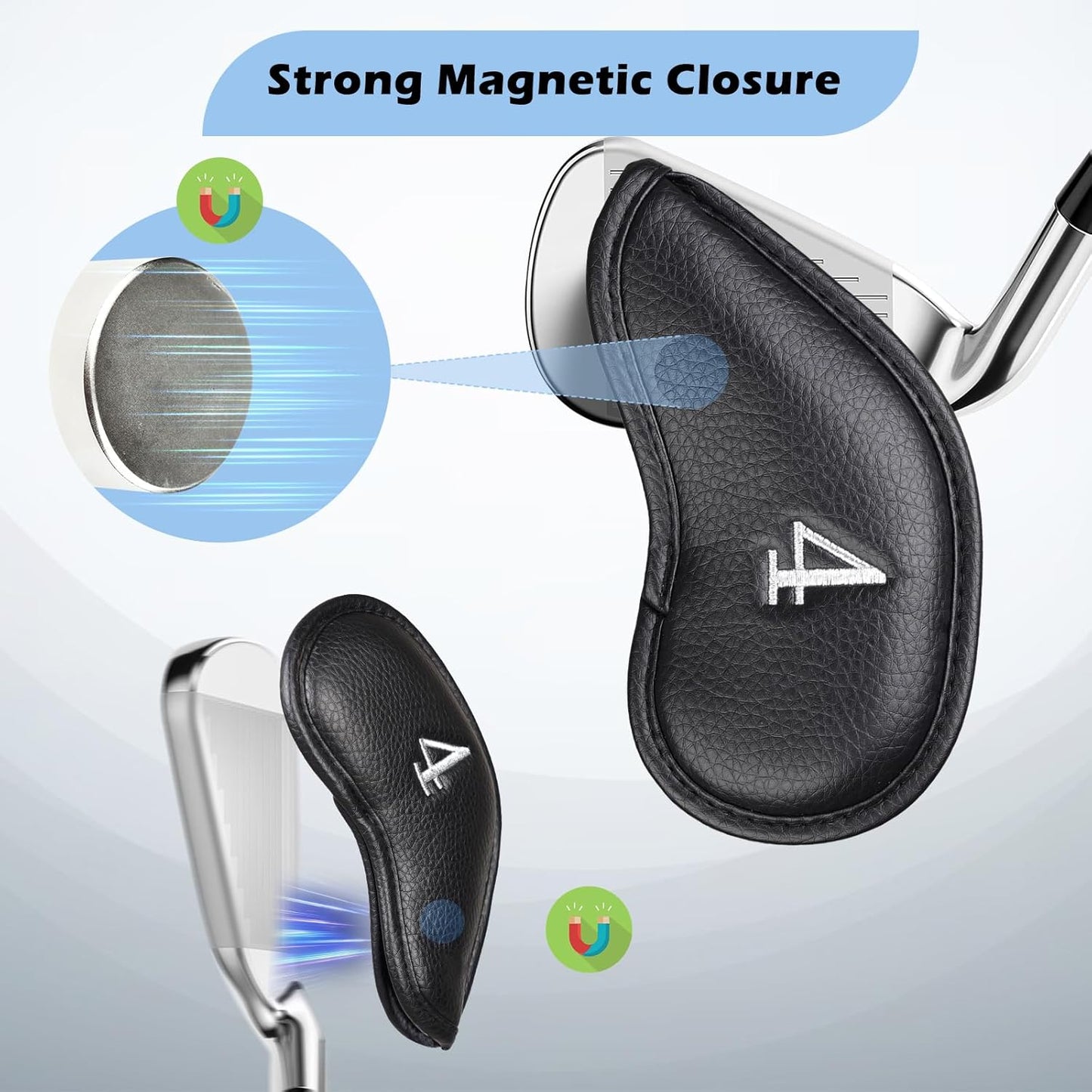 CRAFTSMAN GOLF 12pcs or 1pc Thick Synthetic Leather Golf Iron Head Covers Set Headcover Fit All