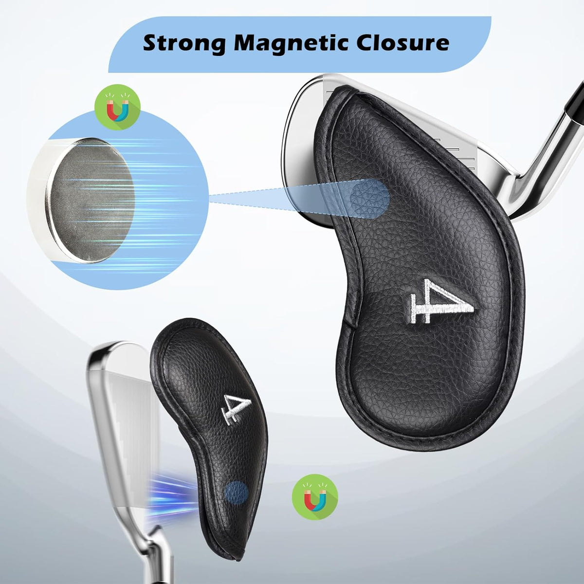 CRAFTSMAN GOLF 12pcs or 1pc Thick Synthetic Leather Golf Iron Head Covers Set Headcover Fit All