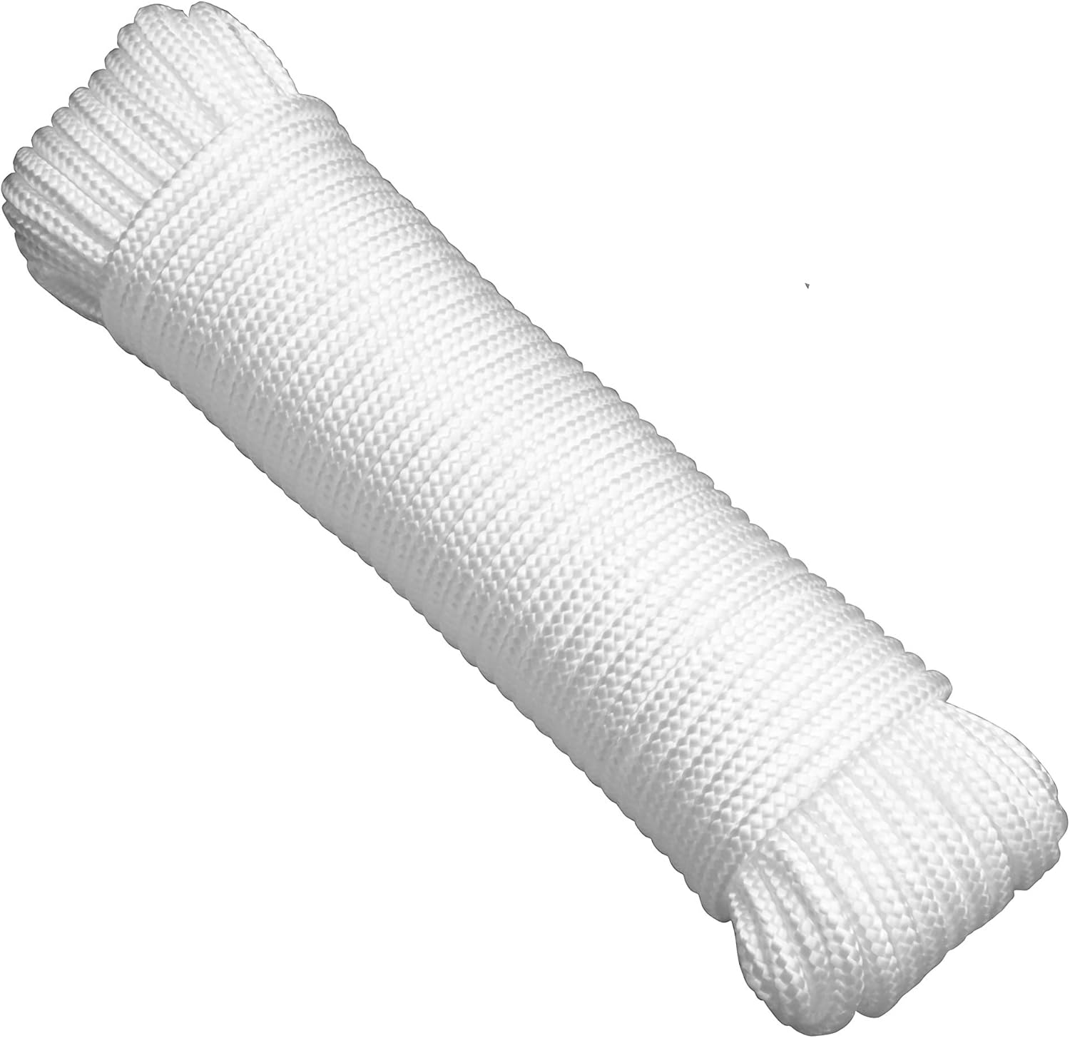 Gardzen 72' x φ1/4" White Rope, UV Resistant Rope for Flag Pole, Clothes line, Camping Tent