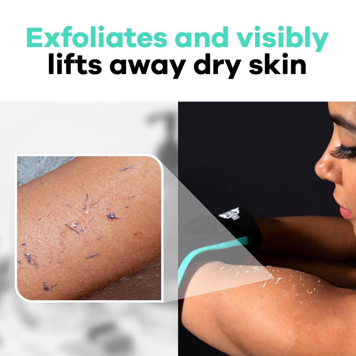Dermasuri - Deep Exfoliating Glove - Korean Exfoliating Mitt - Body Scrubber for Shower - Buffs Dry