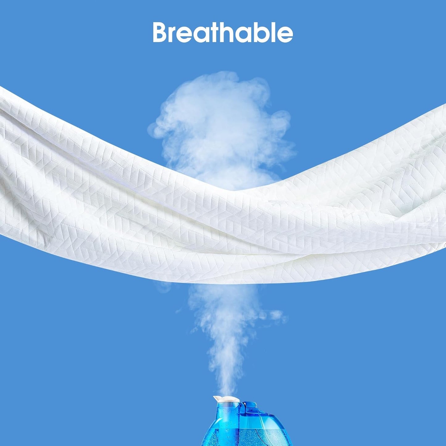 Hanherry 100% Waterproof Mattress Protector Full Size, Mattress Cover 3D Air Fabric Cooling