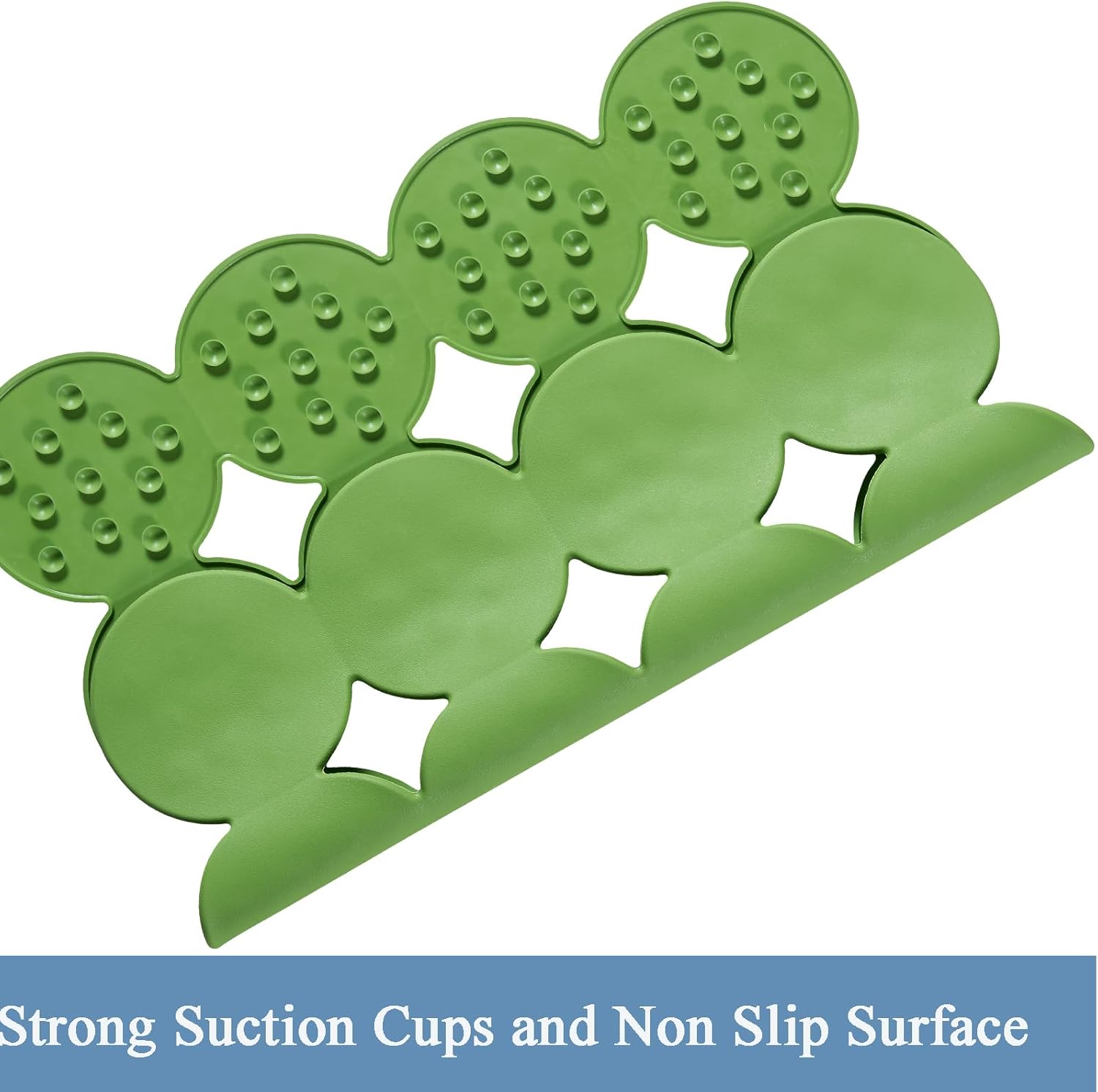Square Shower Mat Nonslip - Rubber Bathtub Mat with Suction Cups for Inside Shower Bathroom Floor