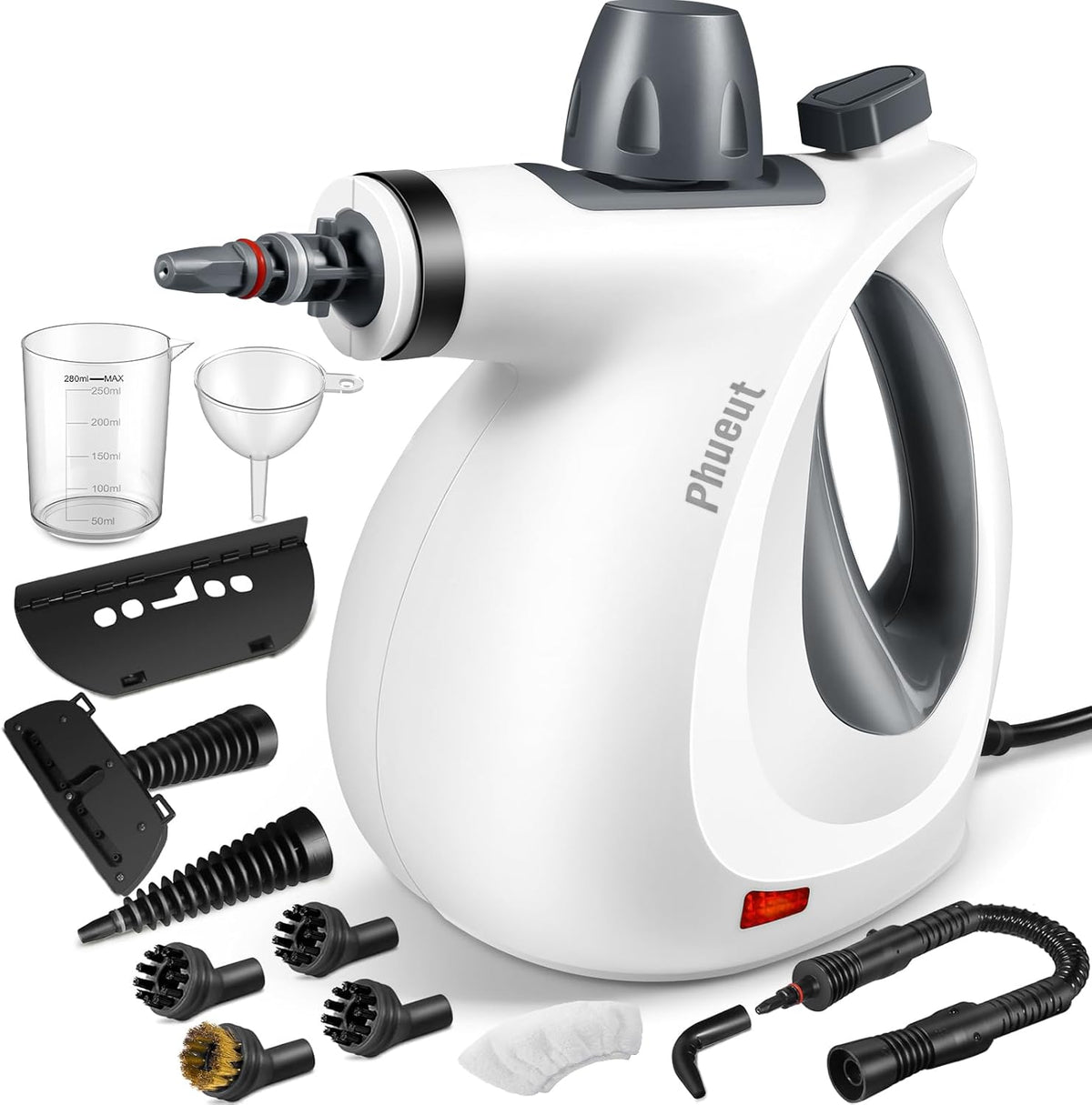 Pressurized Handheld Multi-Surface Natural Steam Cleaner with 12 pcs Accessories, Multi-Purpose