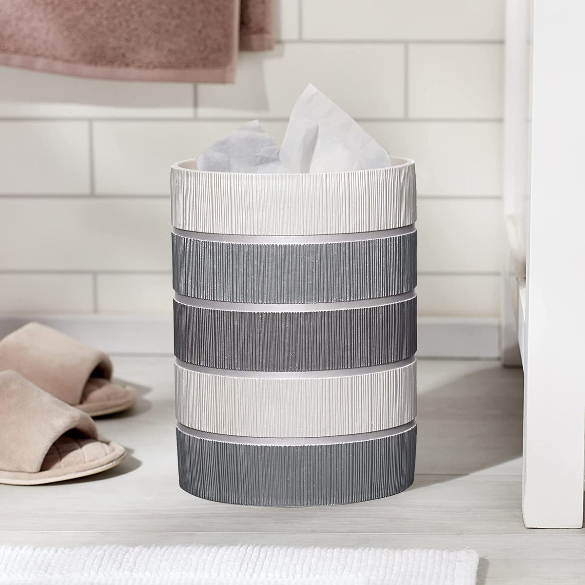 Zahari Home Decorative Trash Can for Bathroom, Office & Bedroom - 2.1 Gallons Stylish & Small Trash