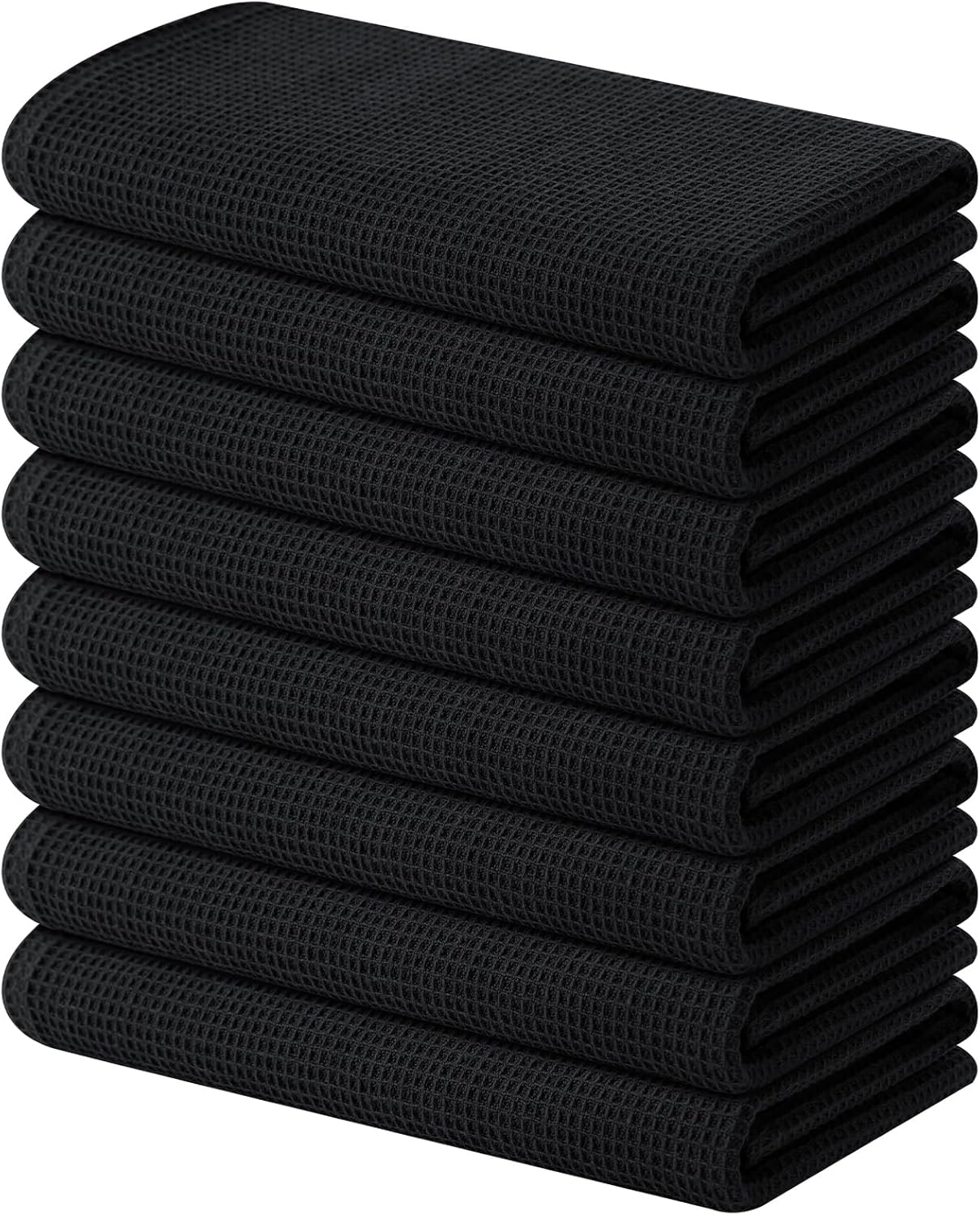Homaxy 100% Cotton Waffle Weave Kitchen Towels - 8 Pack Soft and Absorbent Dish Towels - 16 x 26