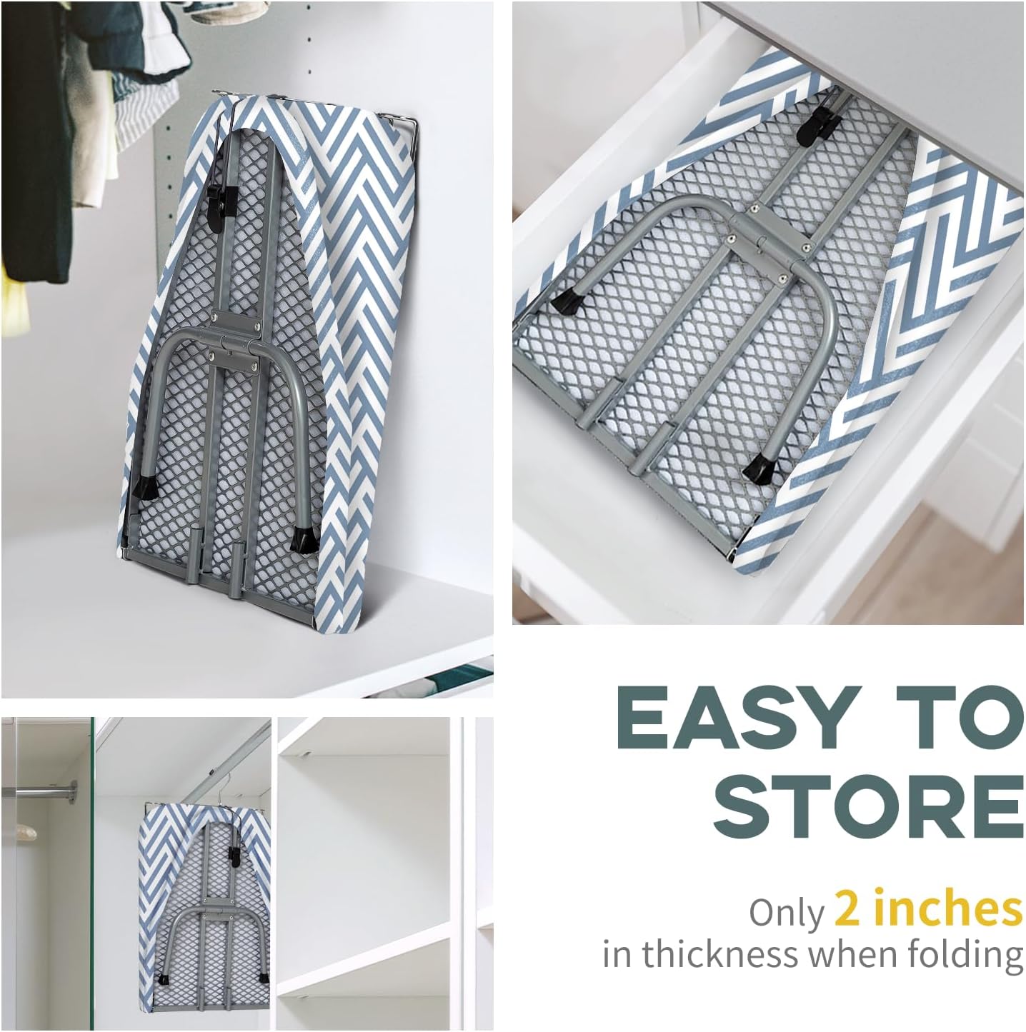 Small Tabletop Ironing Board Foldable, RAINHOL Steel Mesh Portable Iron Board for Dorm and