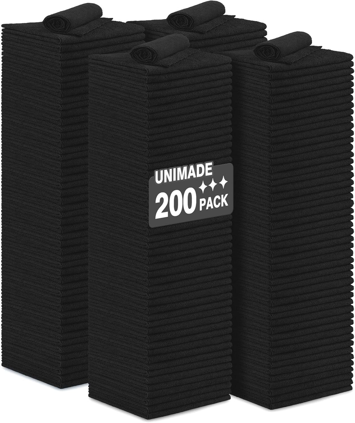 Microfiber Cleaning Cloth, 200 Pack Microfiber Towels for Cars Reusable Shop Rags Bulk Lint Free