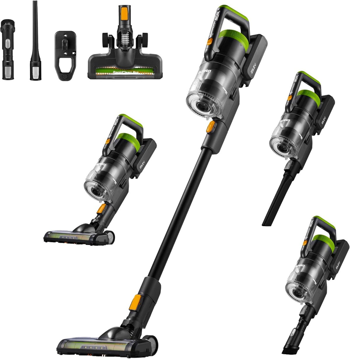 Eureka RapidClean Pro Cordless Vacuum Cleaner for Hard Floors, Lightweight Stick Vacuum LED