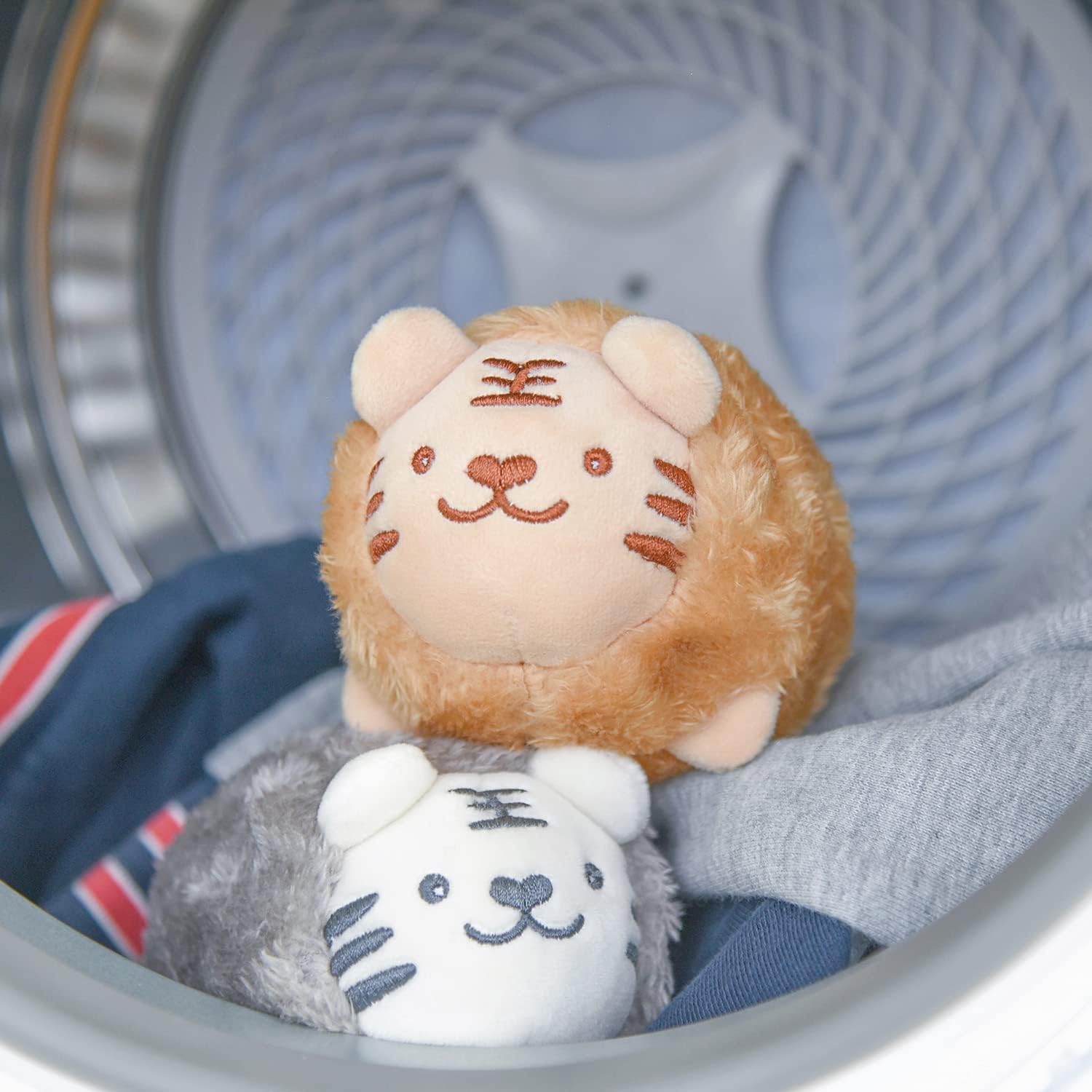 XL Size Wool Dryer Balls 6 Pcs - Over 2000 Loads,Lovely Tiger Appearance-Reusable,Hypoallergenic