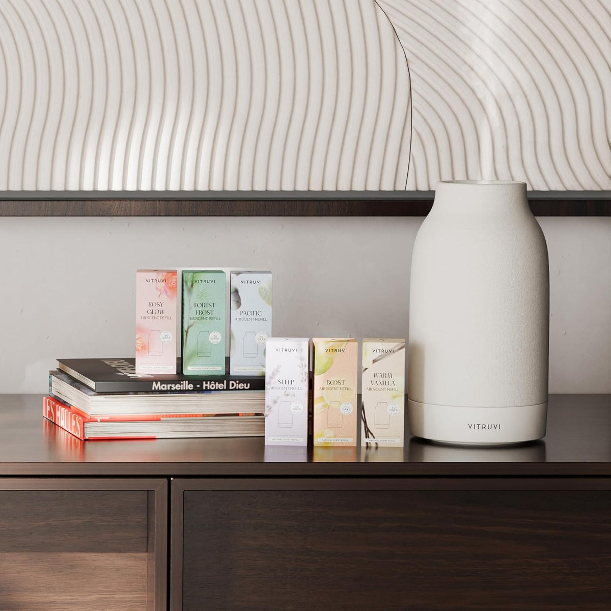 Pacific Waterless Diffuser Scent | Bergamot, Eucalyptus, and Lavender | Compatible with Vitruvi Air