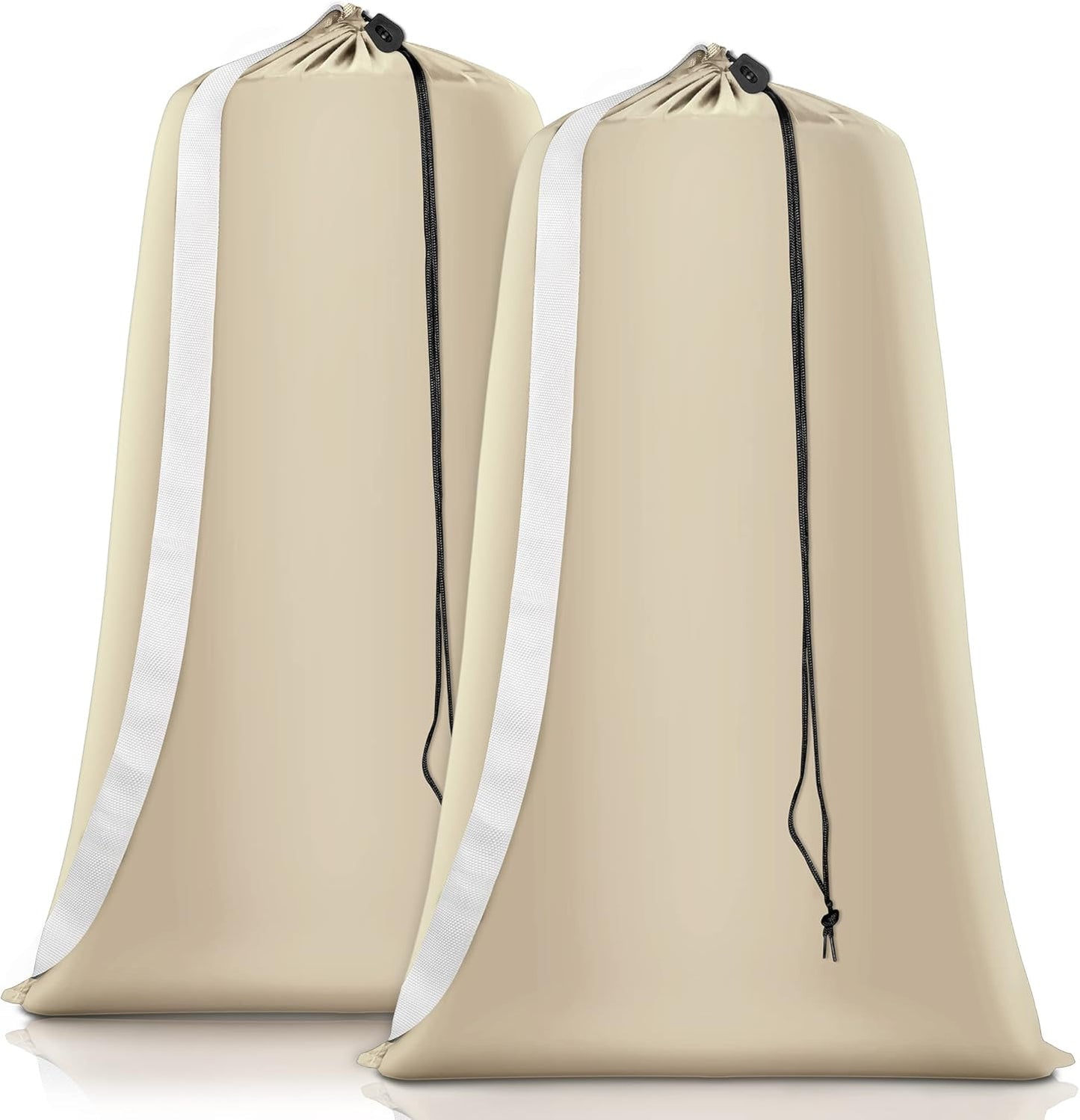 Heavy Duty Laundry Bag 2 Pack XL Nylon Laundry Bags with Straps, Washable Large Dirty Clothes