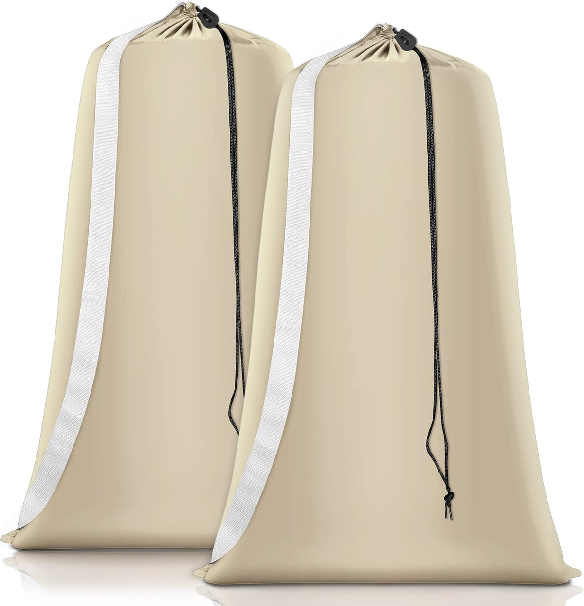 Heavy Duty Laundry Bag 2 Pack XL Nylon Laundry Bags with Straps, Washable Large Dirty Clothes