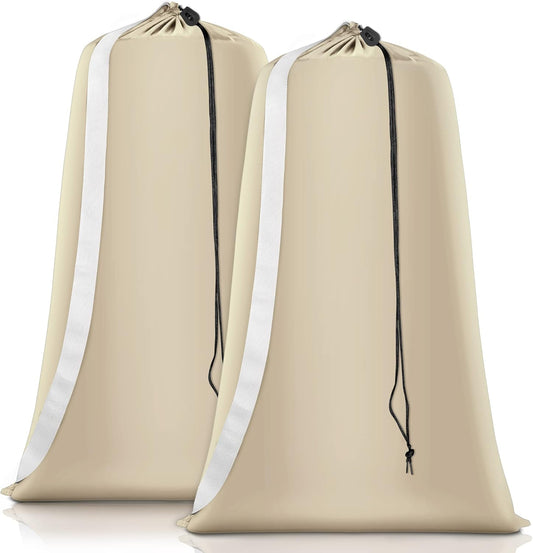 Heavy Duty Laundry Bag 2 Pack XL Nylon Laundry Bags with Straps, Washable Large Dirty Clothes