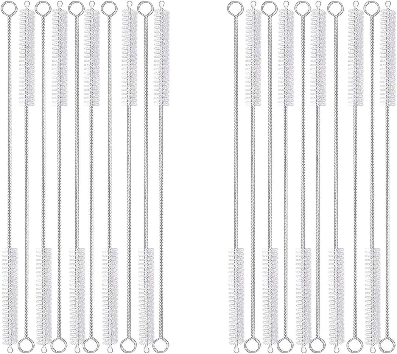 20PCS Straw Cleaner Brush kit,Straw Brush of 8mm-10.6 inch for Water Bottle Sippy Cup with
