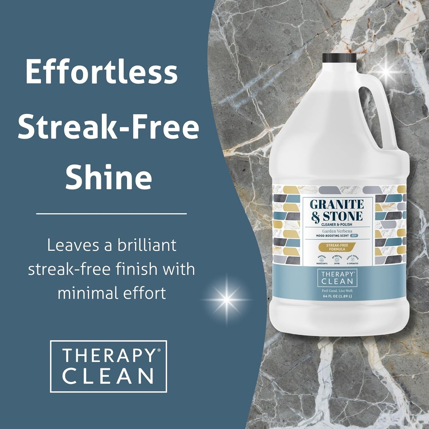 Therapy Granite Countertop Cleaner Refill 64 oz, Marble, Granite Polish, Marble Polish, Stone