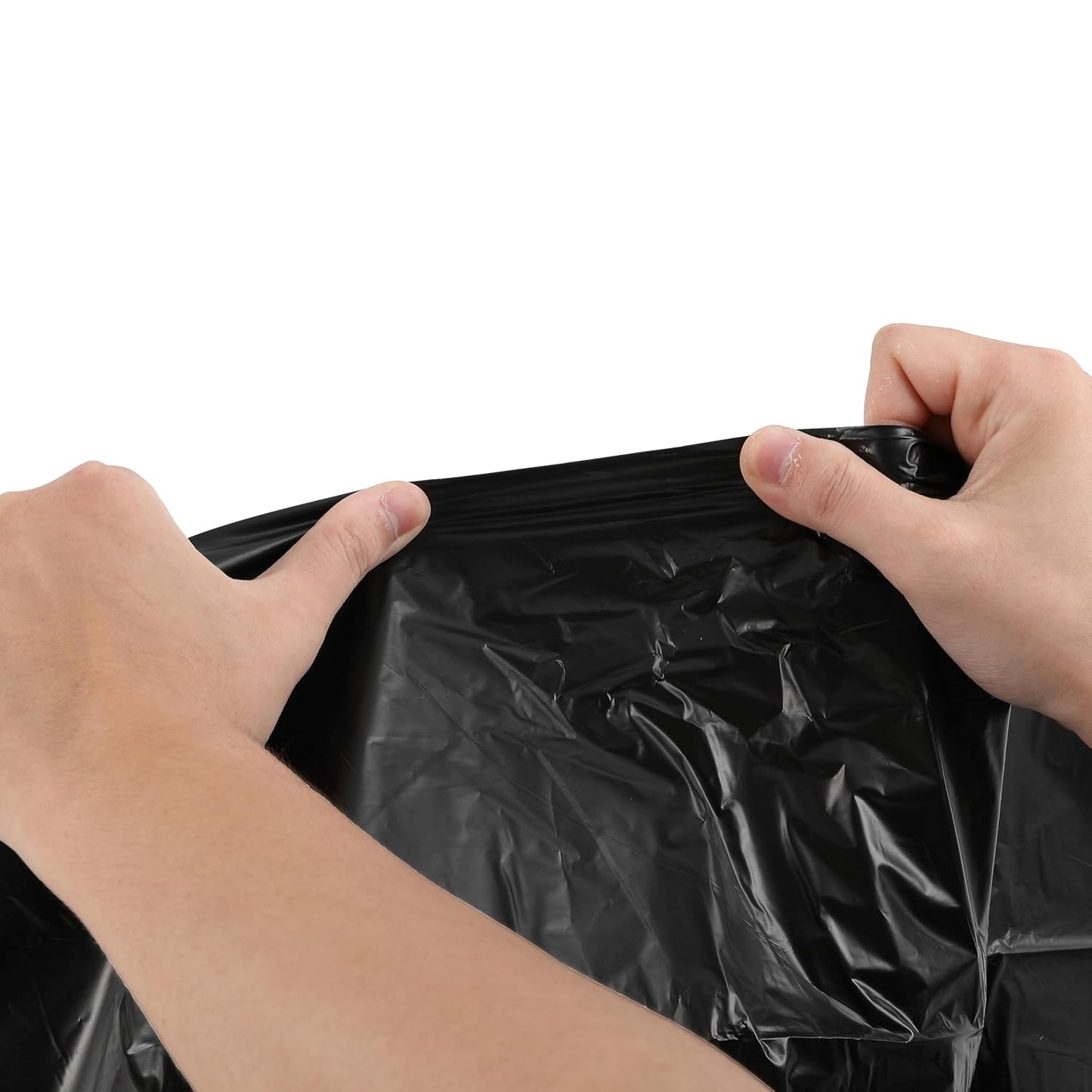happimess HPM3000V-BLACK 30 Gallon Drawstring Unscented Trash Can Liner for Business Home Kitchen