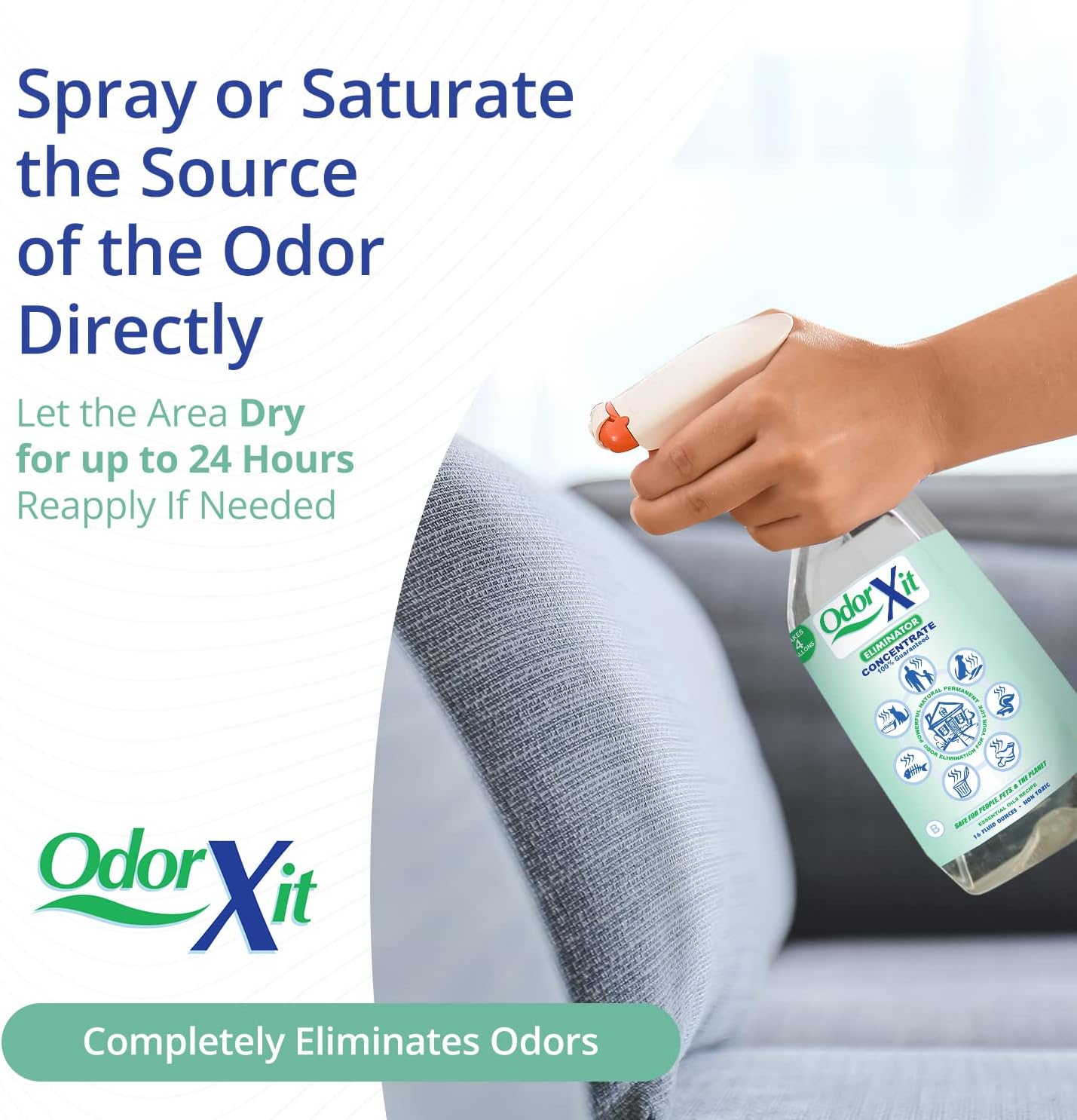 Concentrated Pet Urine Odor Eliminator, Ideal for Cat, Dog Poo and Urine Smell, Versatile & Natural
