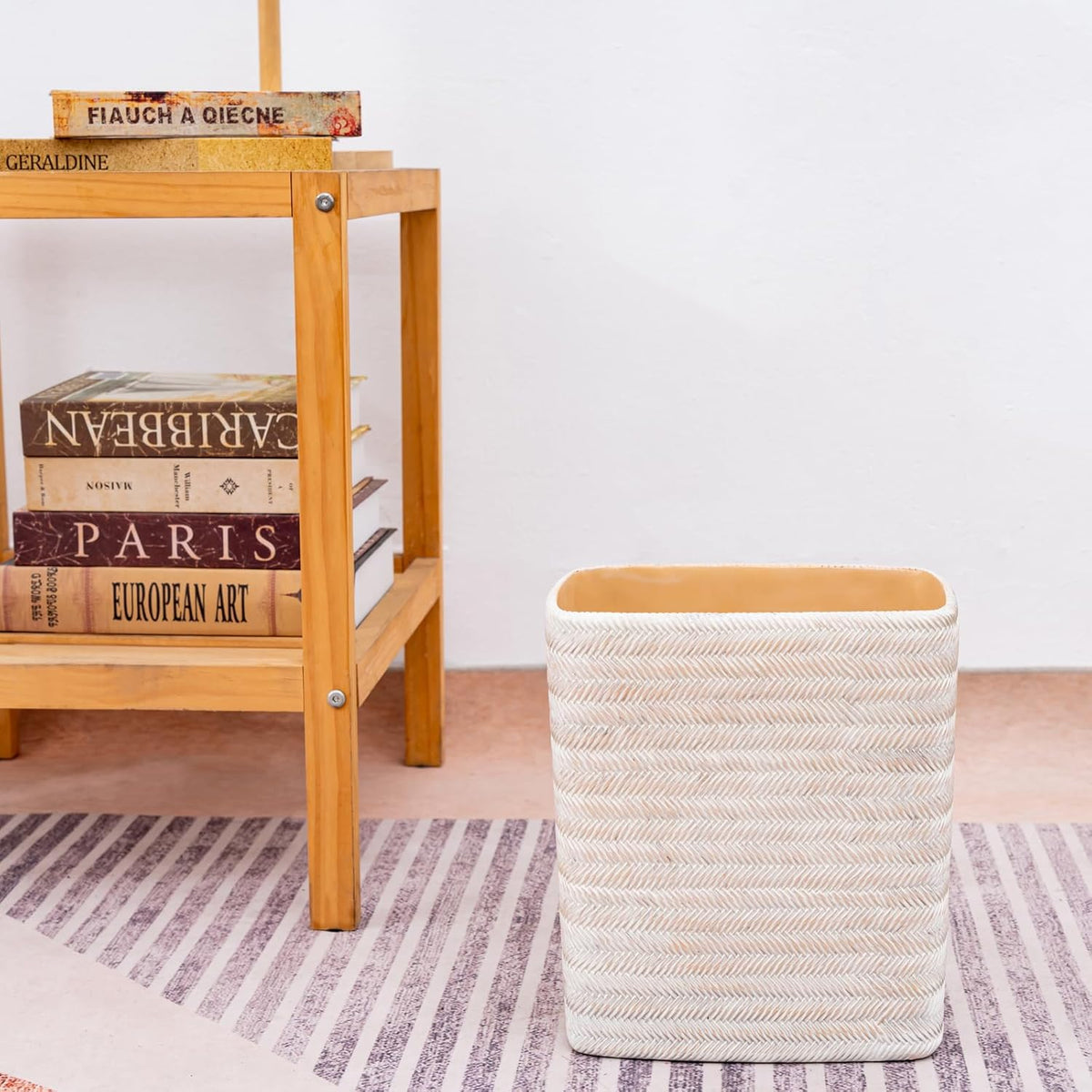 Polytree Bathroom Trash Can 1.8 Gallon Small Kitchen Garbage Can,Decor Wastebasket for Bedroom