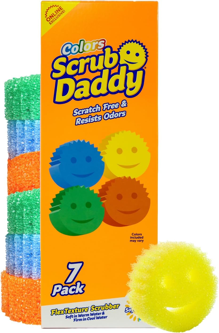 Scrub Daddy Scratch-Free Multipurpose Kitchen Sponges - Bulk Dish Sponges for Kitchen, Bathroom