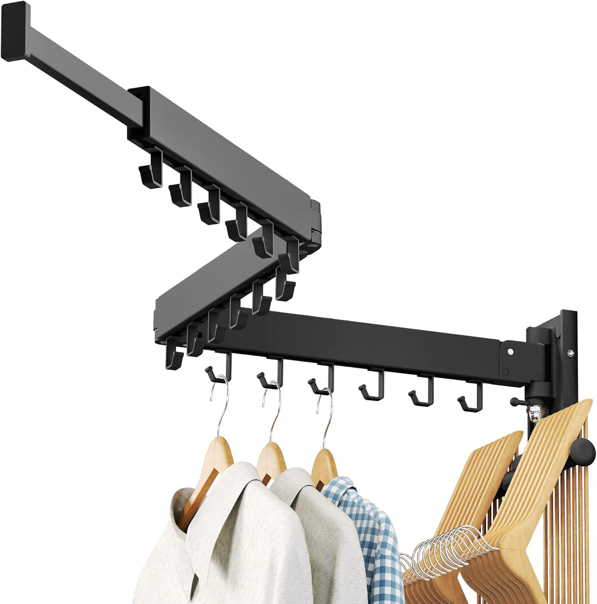 Clothes Drying Rack Wall Mounted(can fold Upward),Laundry Drying Rack,Laundry Room