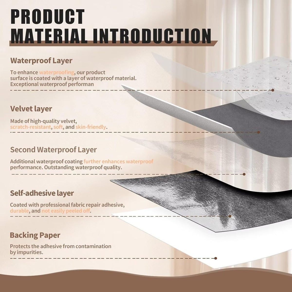 Azobur Couch Patches, Extra-Large Durable Fabric Tape, Ideal for Automotive Upholstery Repair