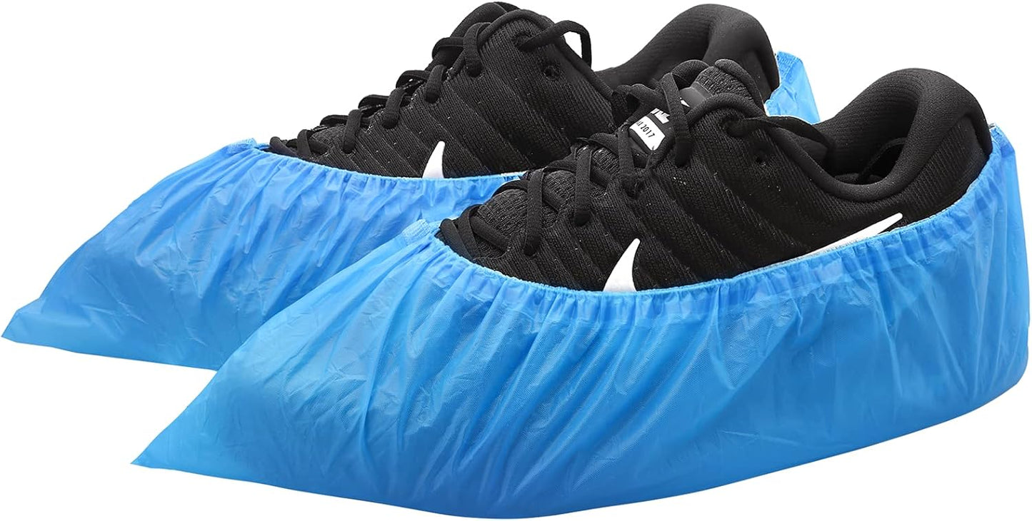 Hitituto Shoe Covers Disposable Non-slip for Indoors -200 Pieces (100 Pairs) Waterproof Premium CPE