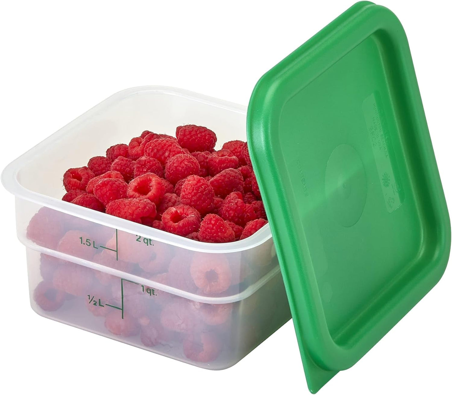 Cambro Food Storage Container - Classic Series Square - 2 QT (Quart) - Commercial Grade for Food