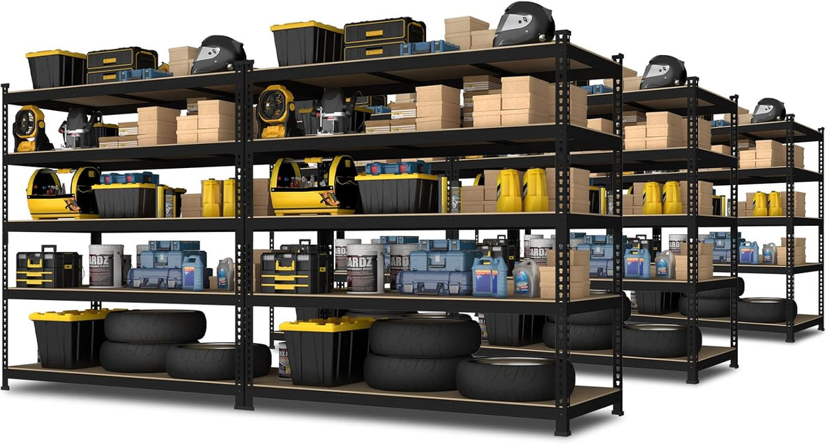 PrimeZone 48" x 24" x 72" Heavy Duty 5 Tier Adjustable Garage Storage Shelving, Metal Utility Rack