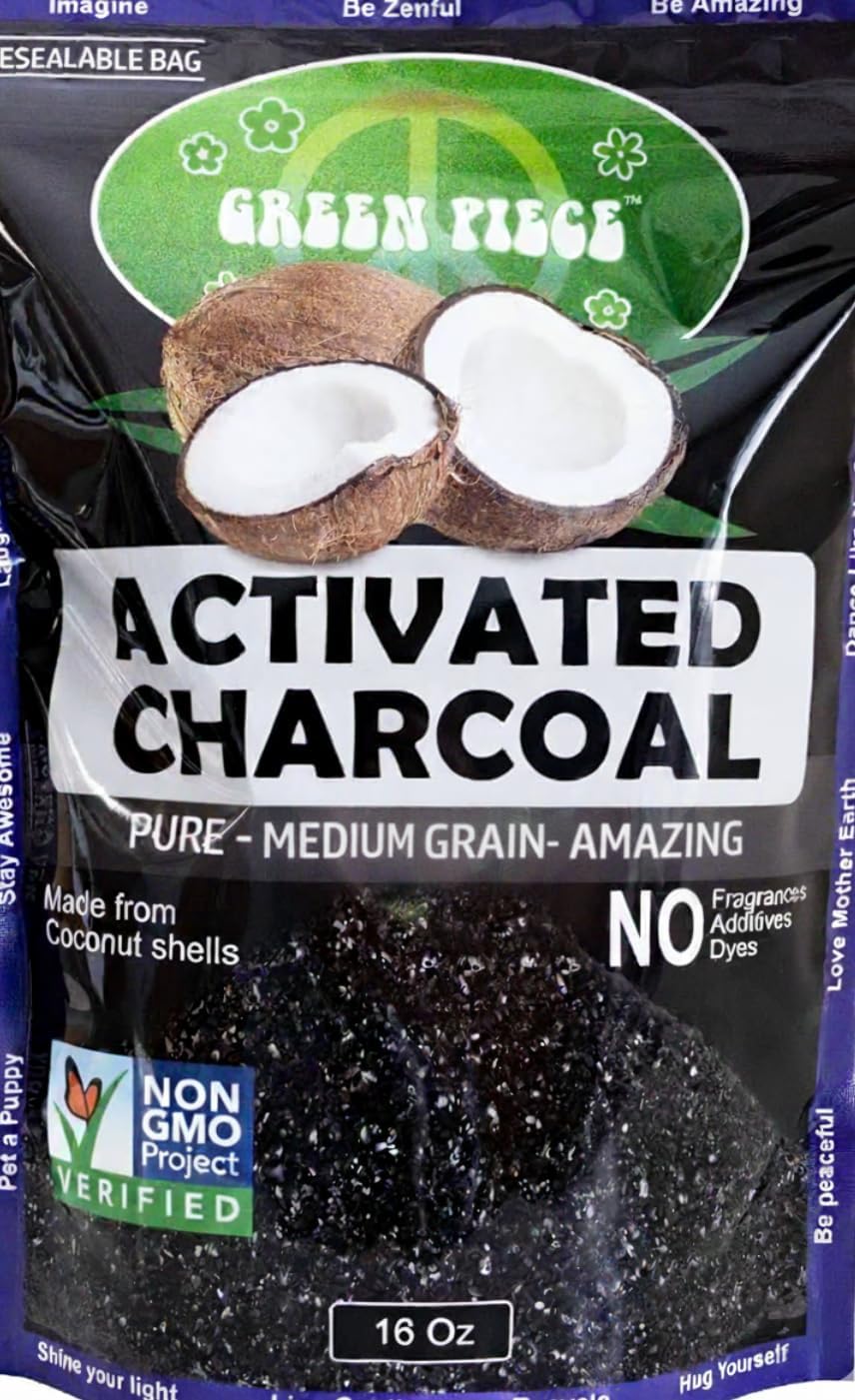 Green Piece® Activated Charcoal Pure - Medium Grain Air Purifying Bag - Kid/Pet Friendly Air/Water