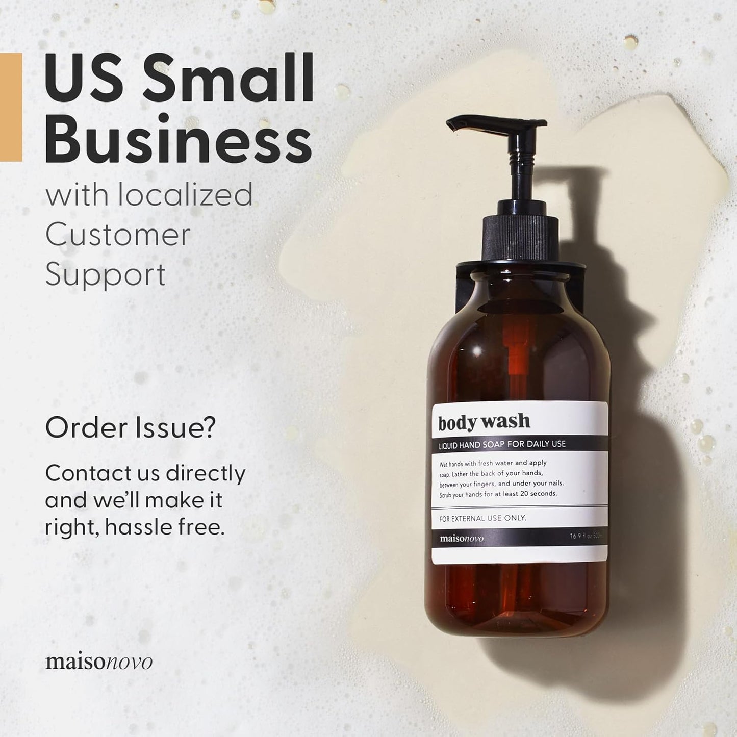 MaisoNovo Shampoo and Conditioner Dispenser - Shower Soap Dispenser Wall Mounted - 16.9 fl oz Set