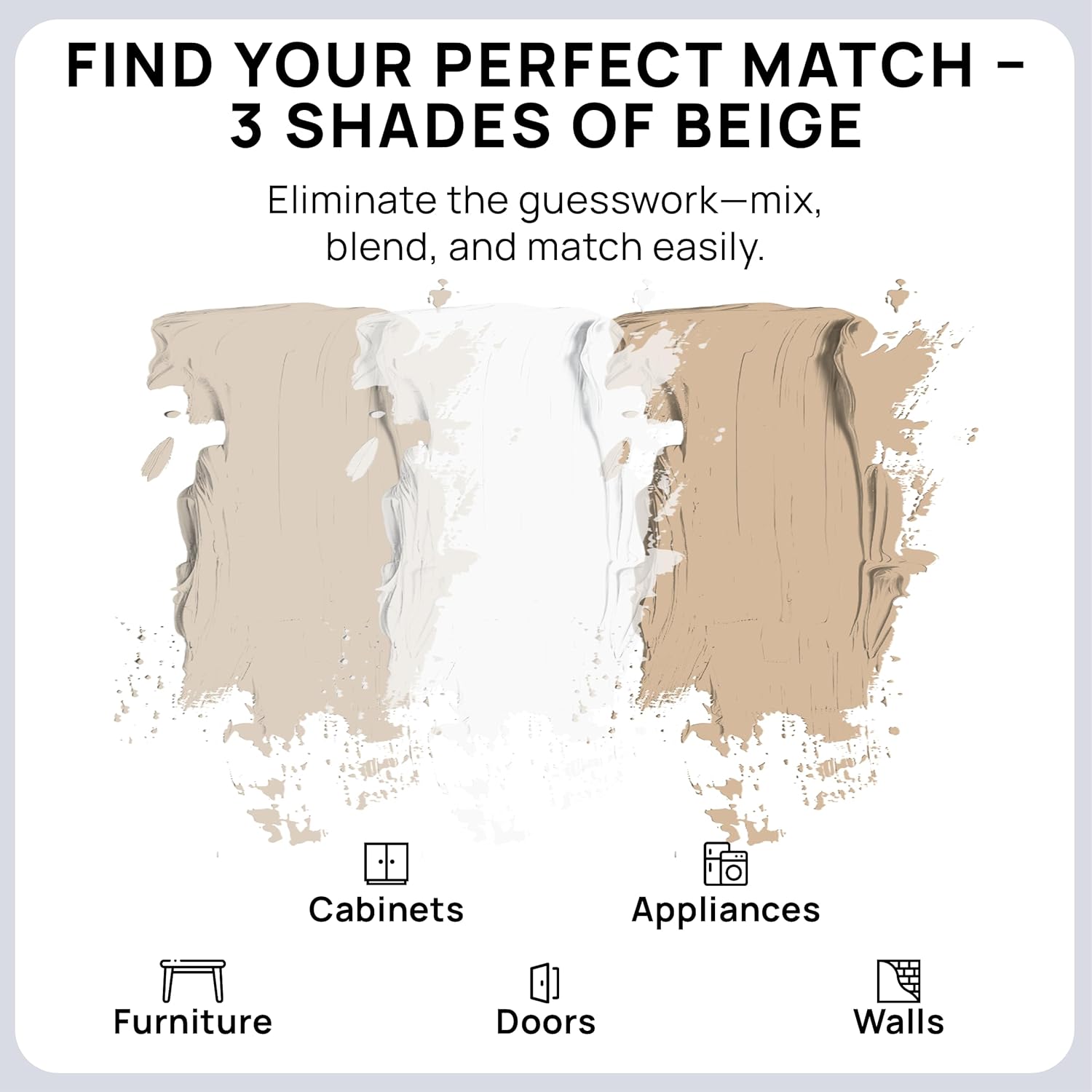 spot. Touch-Up Paint | Matte Finish for Cabinets, Walls, Doors & Furniture | Multi-Tone Beige